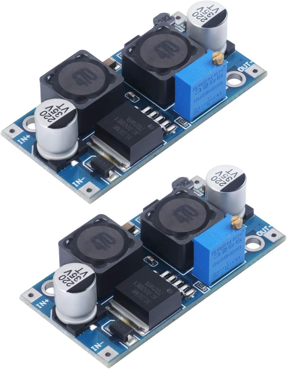 [2-Pack] Adjustable DC Buck Boost Converter XL6009 Automatic Wide Voltage Regulator 5-32 V to 1.25-35 V Voltage Module image number 2