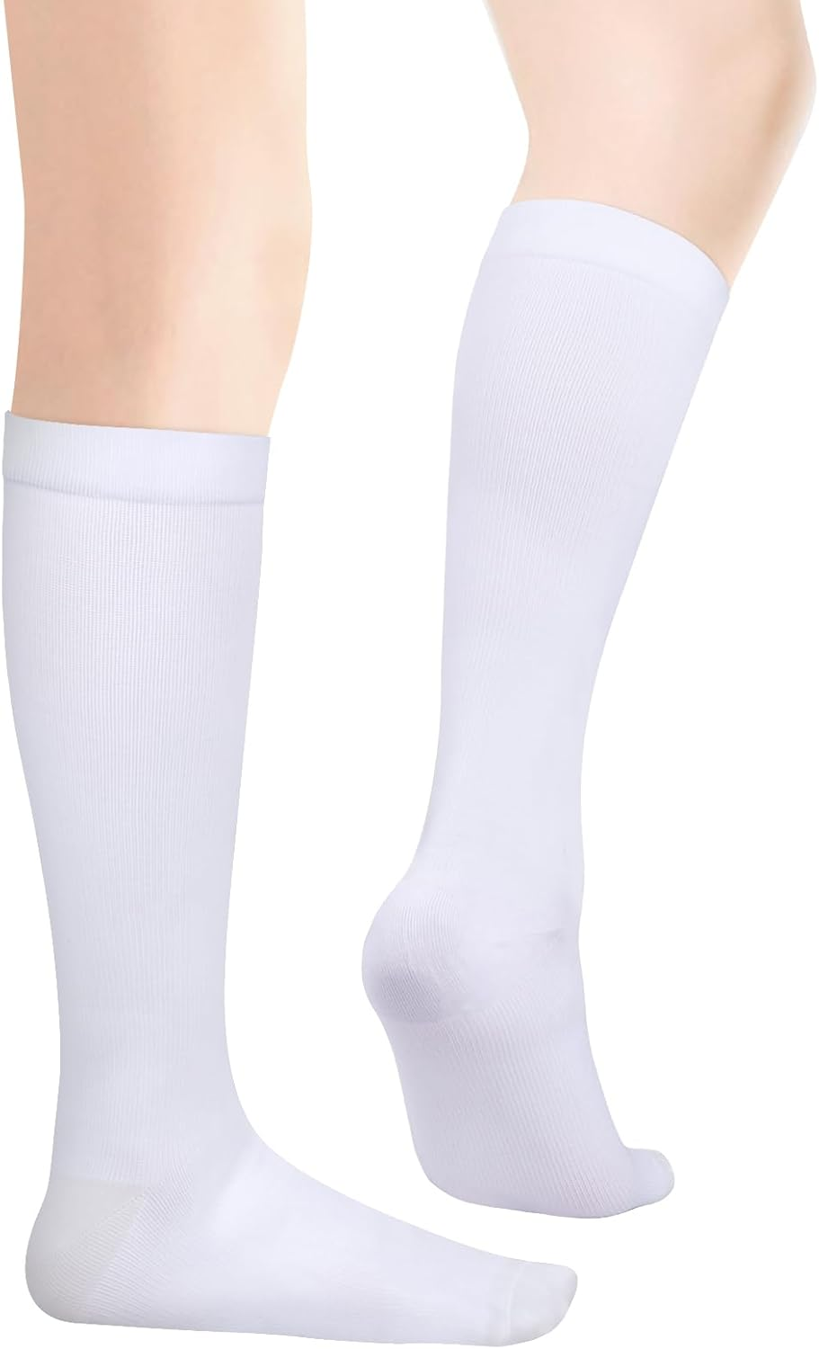 YUEDGE Women'S Compression Socks Knee High Baseball Running Cycling Athletic Sports Socks Travel Flight Socks for Women, 5 Pairs