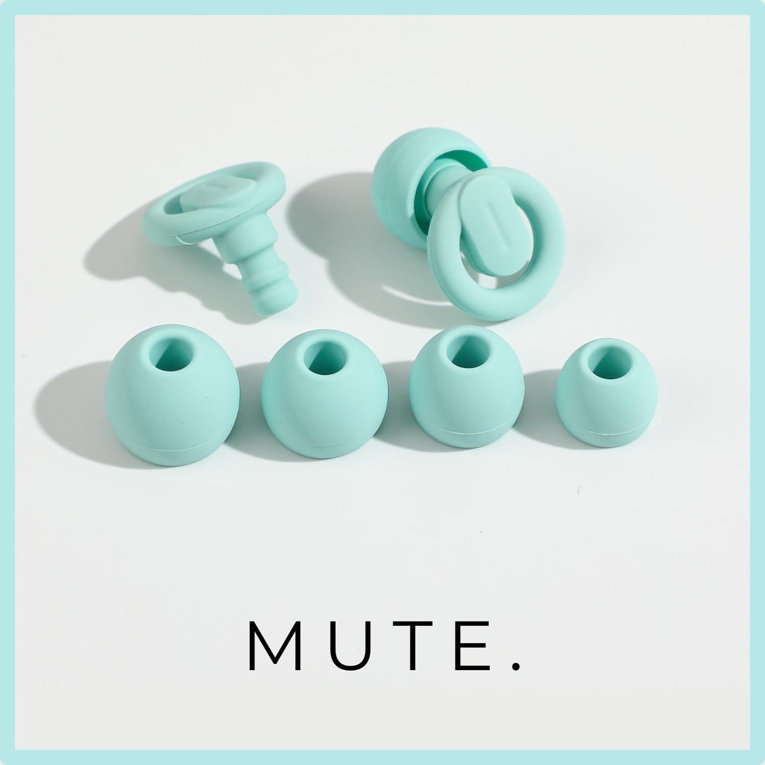 Mute.Produkten - Ear Plugs - Noise Reduction & Cancelling - SNR 33Db - Suitable for Sleep, Work, Travel, Flying, Music Concerts & More (Light Blue, One Size) image number 2