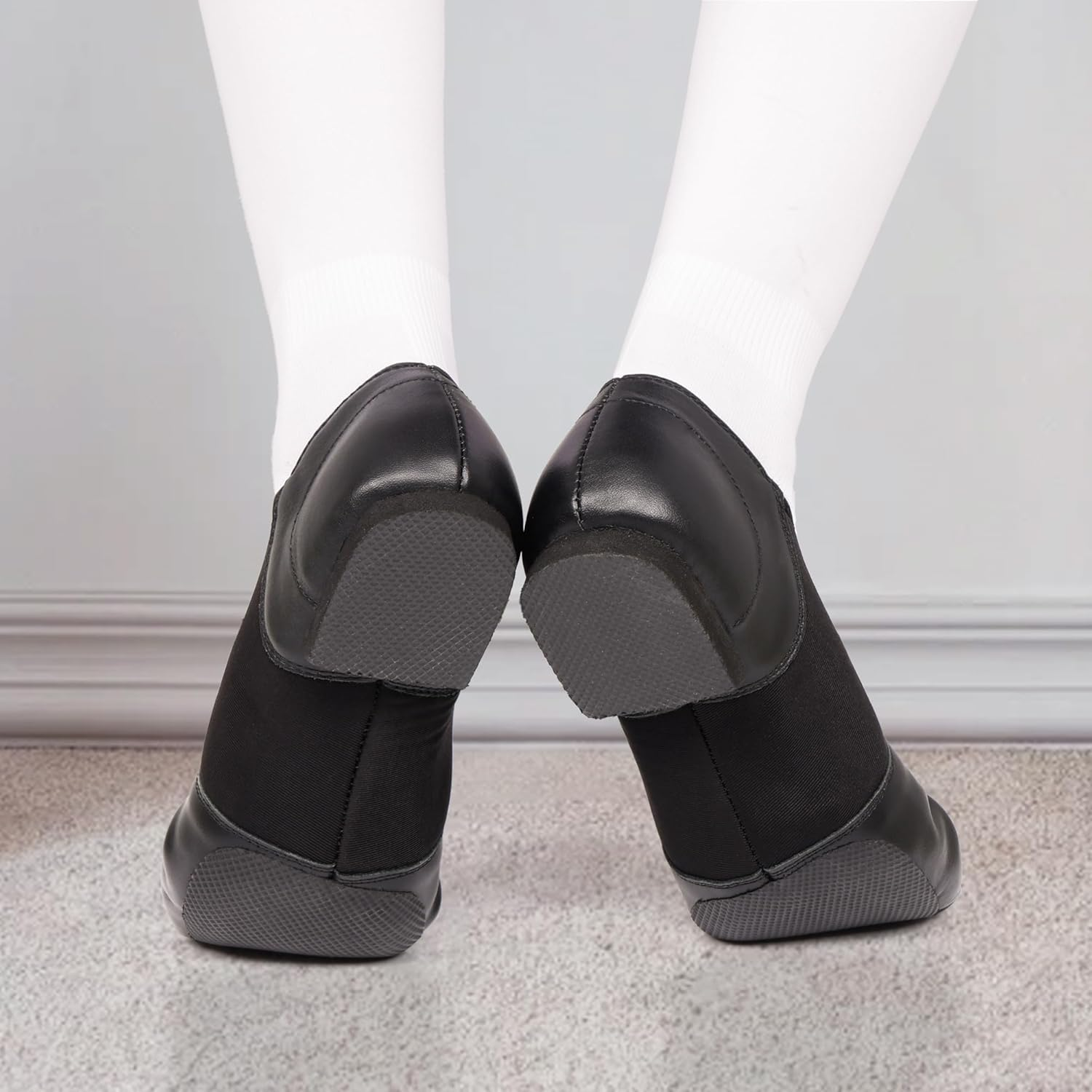 Gangchiguo Jazz Shoes for Girls Women Men Slip on Dance Shoes,Leather Upper Split Sole Jazz Dance Shoes for Kids image number 6