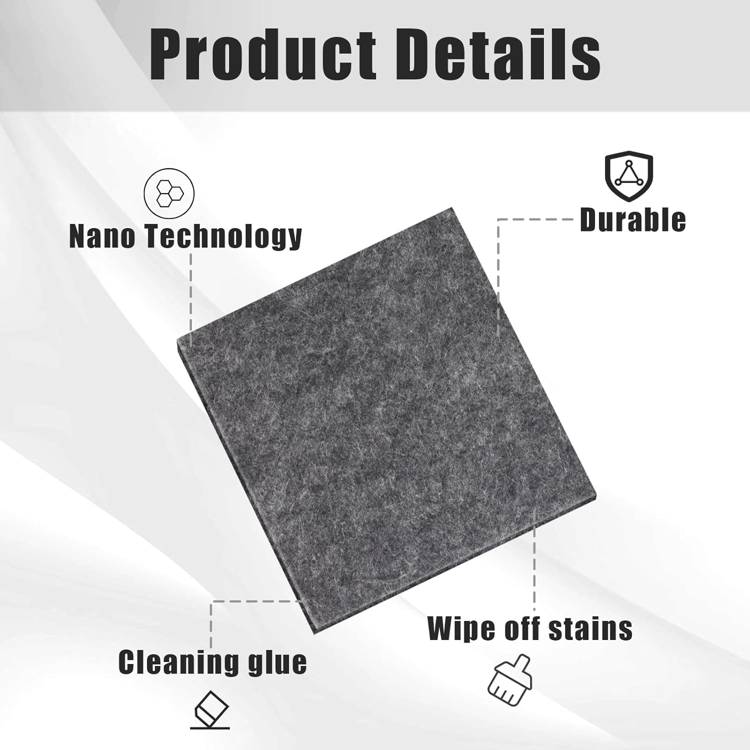 4Pcs Nano Sparkle Cloth, 3.94X3.94In Car Scratch Remover Multi-Purpose Shine Cleaning Cloth to Erase Car Scratch Nanosparkle Cloth for Easily Repair Vehicles Paint Residues Water Spots image number 1