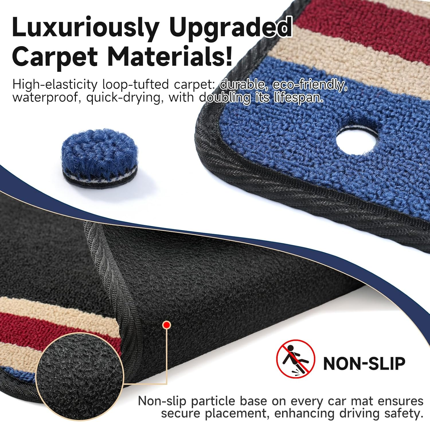 Crokomat Car Mats Fit Kia Sportage 2017 - Present Tailored Deluxe Car Floor Mats Velour Carpet with Rubber Back Set of 5 Pieces Car Accessories for QL NQ5 2017 2018 2019 2020 2021 2022 image number 4