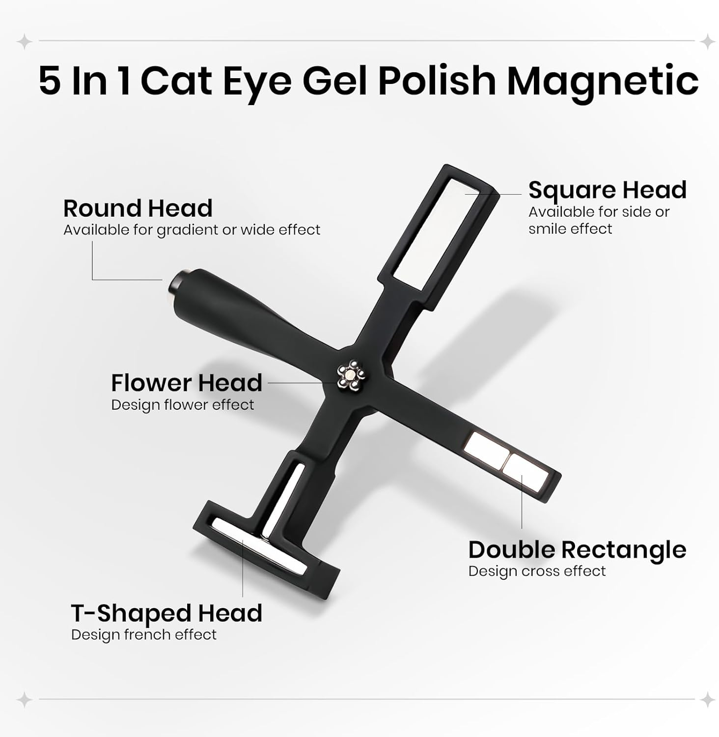SUPWEE Nail Magnet Tool 5 in 1 Cat Eye Magnet Tool for Cat Eye Nails Multi-Function Magnet Stick Nail Art Design for DIY Home Nail Salon image number 1