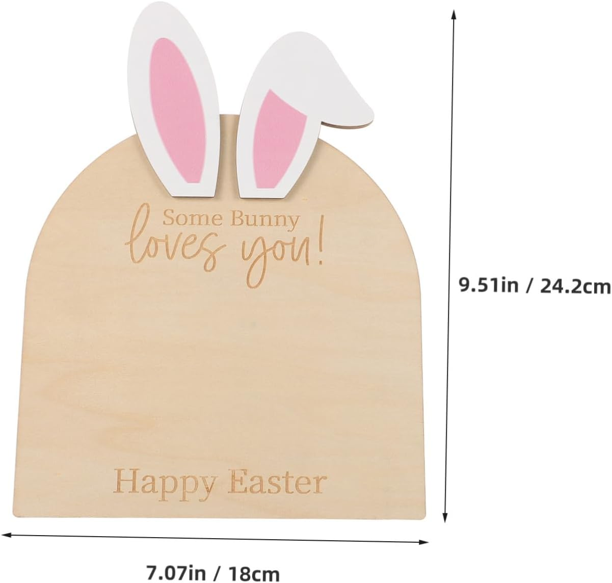 Yardwe Bunny Footprint Keepsake DIY Ornament Durable Wooden Frame for Newborn Hand and Footprint Plaque Decor for First Easter and Shower Memories image number 6