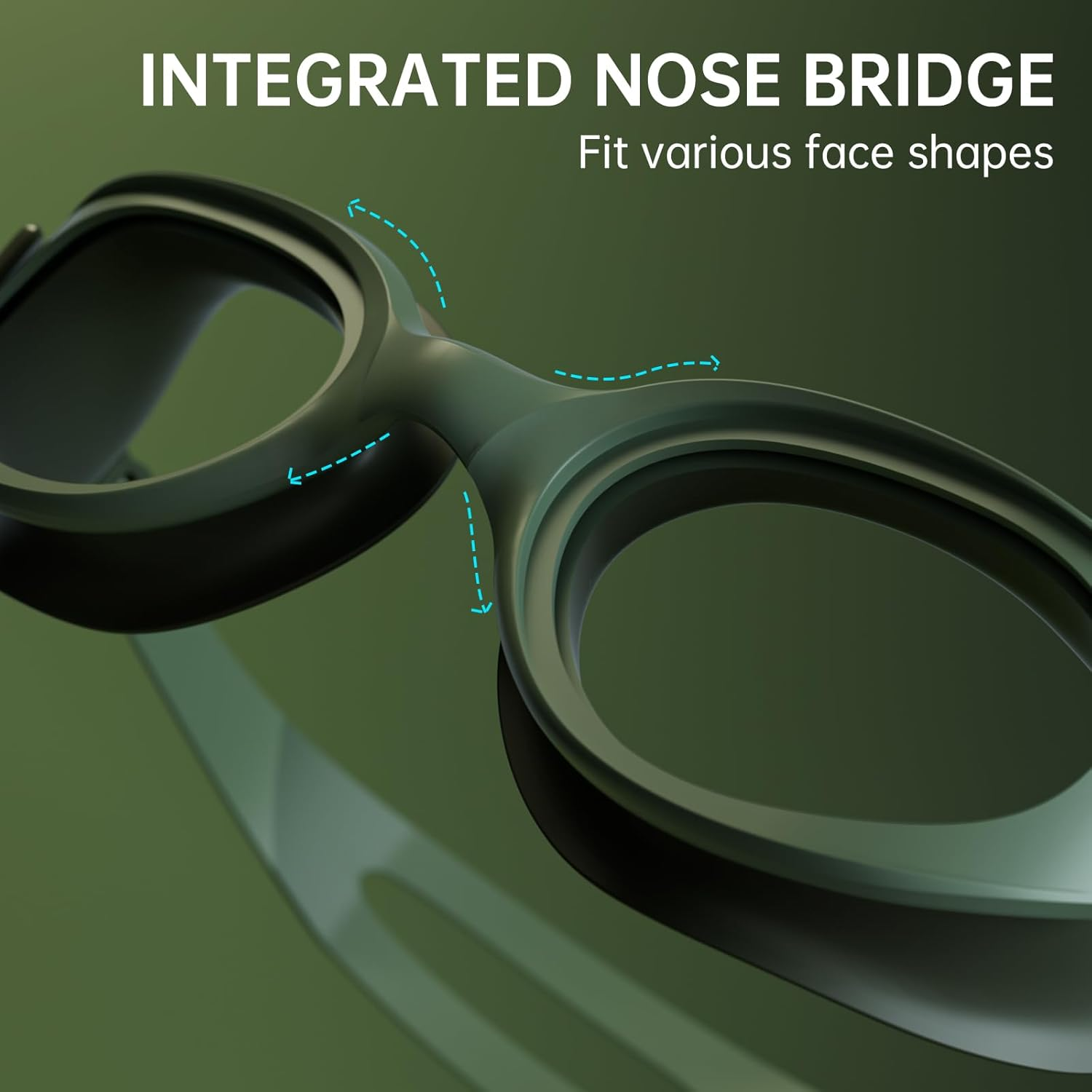 WATER TIME Swim Goggles, Adult for Men Pool Goggles for Women Professional anti Fog No Leaking UV Protection Swimming Goggles - Black White image number 2