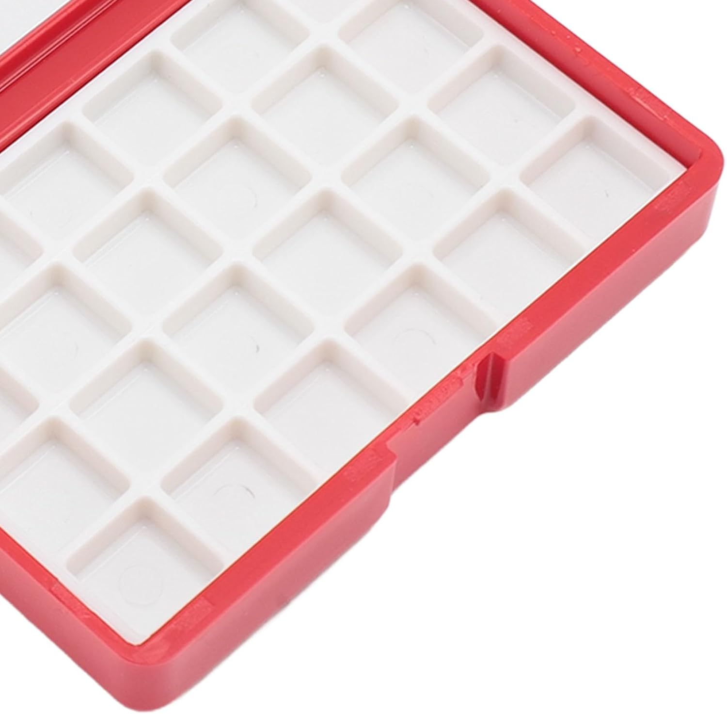 Omabeta 1PCS Watercolor Box with 24*0.5Ml Grids for Artists, 8*6*1.7Cm/3.14*2.36*0.66In Pocket Palette, Detachable and Easy to Clean for Beginners Traveling Artists Creating Art on the Go, Red image number 6