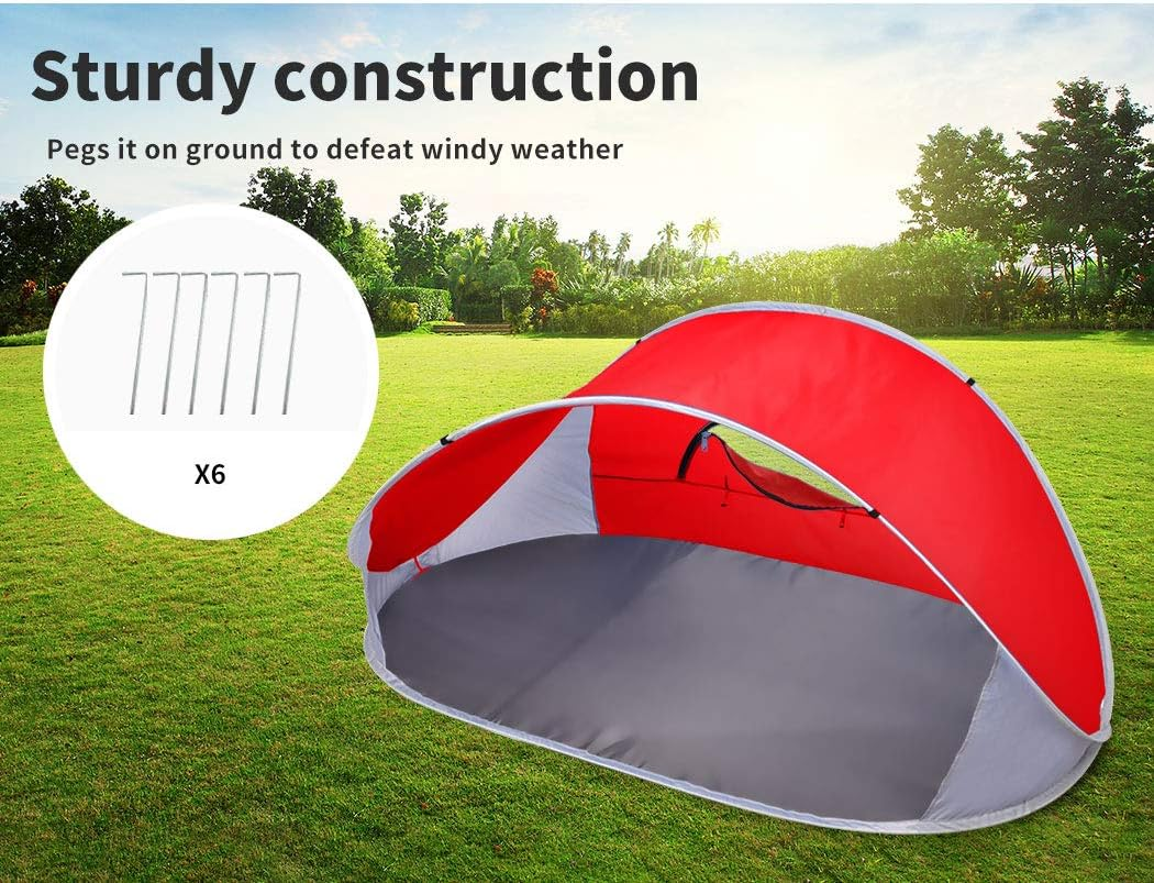 Mountview Pop up Tent Camping Beach Tents 4 Person Portable Hiking Shade Shelter image number 2