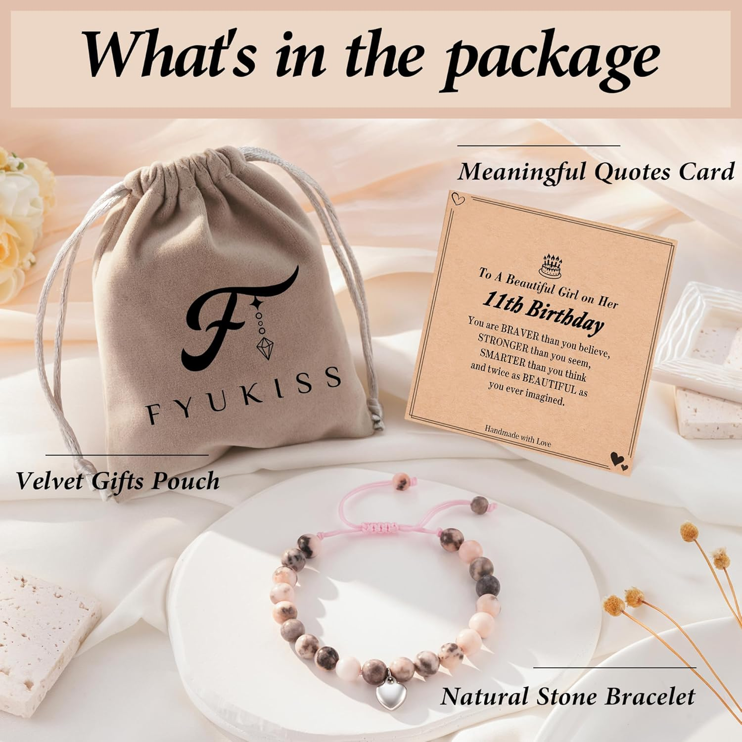 FYUKISS 4-21 Year Old Happy Birthday Gifts for Girls,     for Daughter/Granddaughter/Niece image number 3