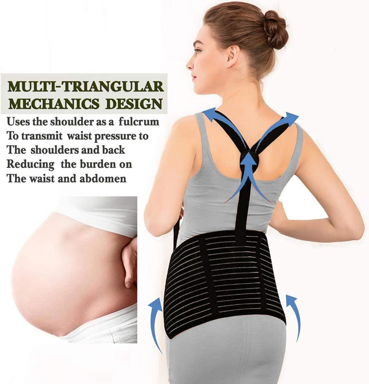 Pregnancy Support Belt Maternity & Postpartum Band -To Relieve Back, Hip, Pelvic Pain Pregnancy Belly Band for All Stages & Postpartum Recovery