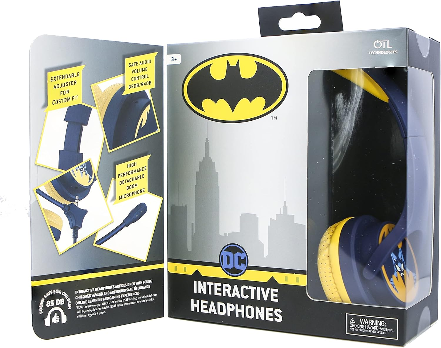 OTL 856556 Batman Junior Interactive Headphones, Blue image number 1