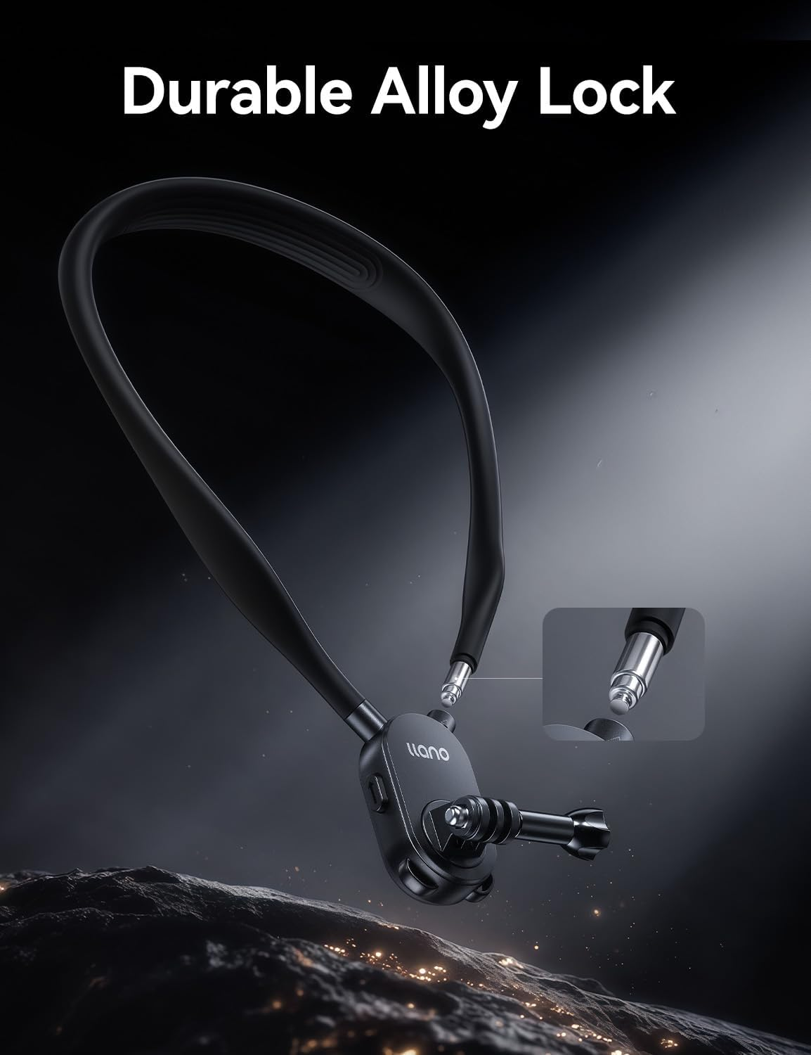 Llano Magnetic Neck Mount with Adjustable Chest Strap for Gopro 13/12/11/10/9, DJI Osmo Action 5/4/3, Insta360 X5/X4/X3/Ace Pro 2, AKASO, Comfortable Air Cushion and Ergonomic Design, POV Vlogging image number 1