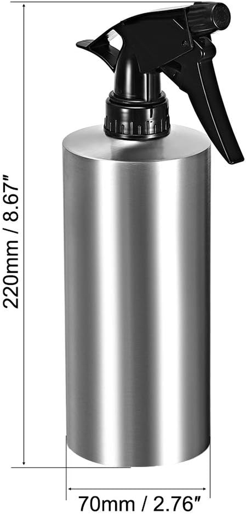 Uxcell 18.5Oz/550Ml Spray Bottle 304 Stainless Steel with Fine Mist Sprayer, Empty Refillable Container