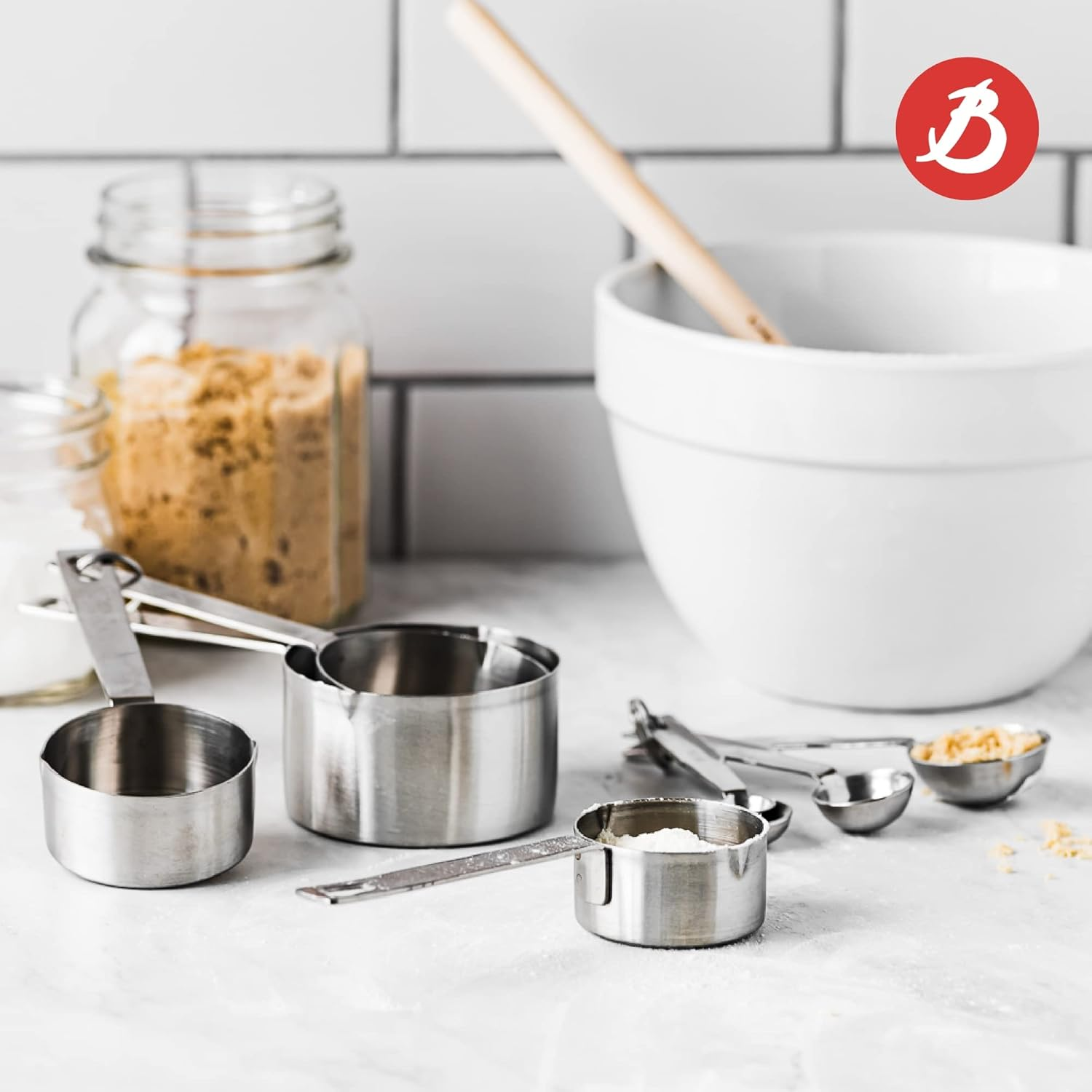 De Buyer - Set of 4 Stainless Steel Measuring Spoons - 60/80/125/250Ml - 4827.02, Silver image number 3