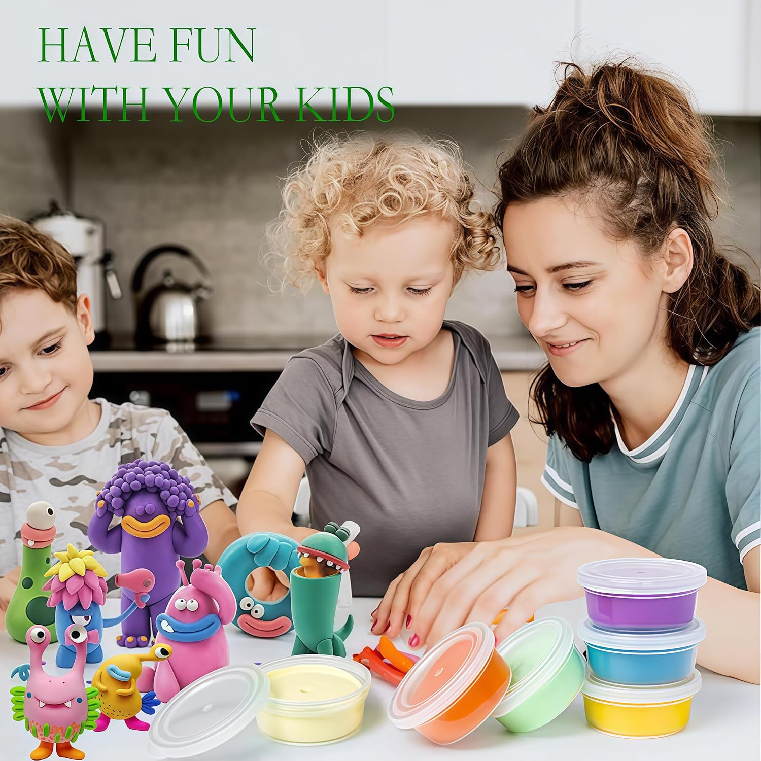 Misitti Air Dry Clay Kit, 36 Colours Modelling Clay Set with Sculpting Tools, DIY Craft Kit image number 5