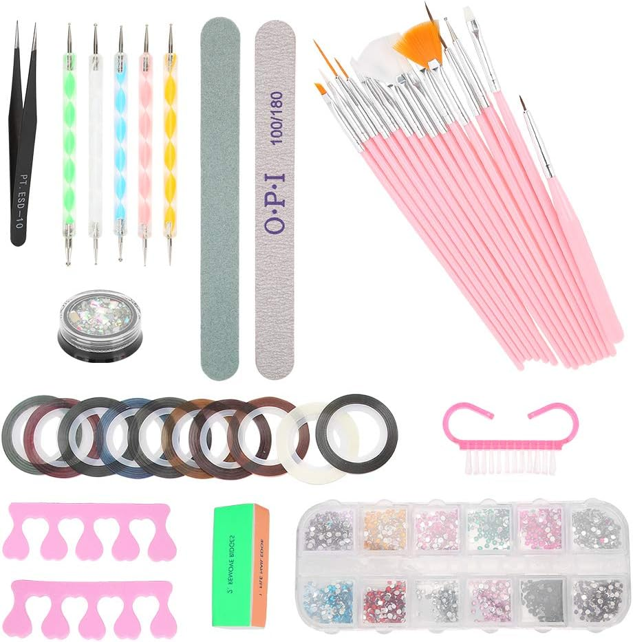 Durable Nail Art Tools, Nail Gel Polish, Nail Art Decorate Nails Manicure File Manicure Diy Kit image number 3