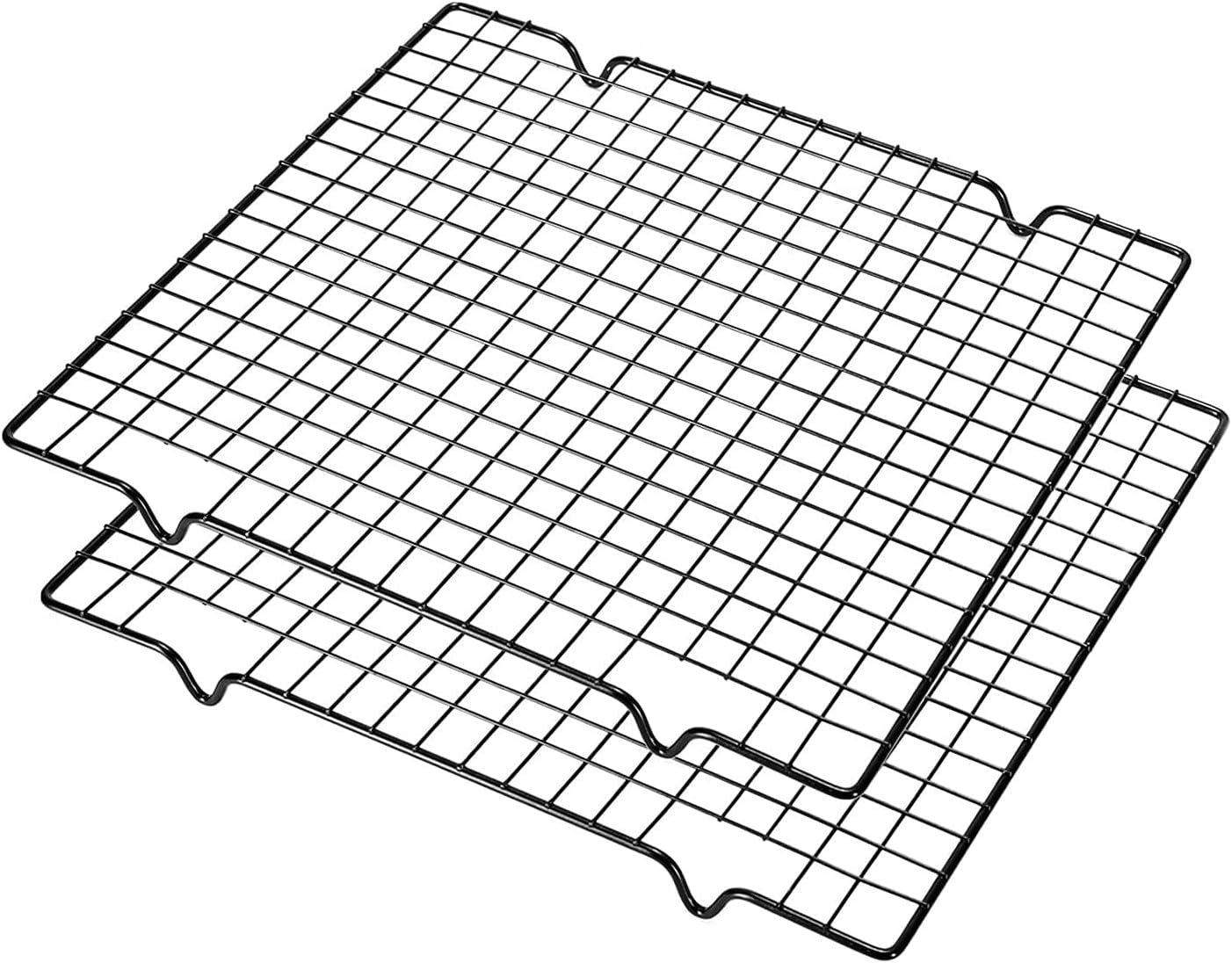 Cooling Rack 2 Sets, Cookie Cooling Wire Racks for Cooking, Baking, Roasting, Grilling, Drying, Oven Safe Grill Rack, Small Squares Grids(40 * 25Cm (2 Packs)) image number 3