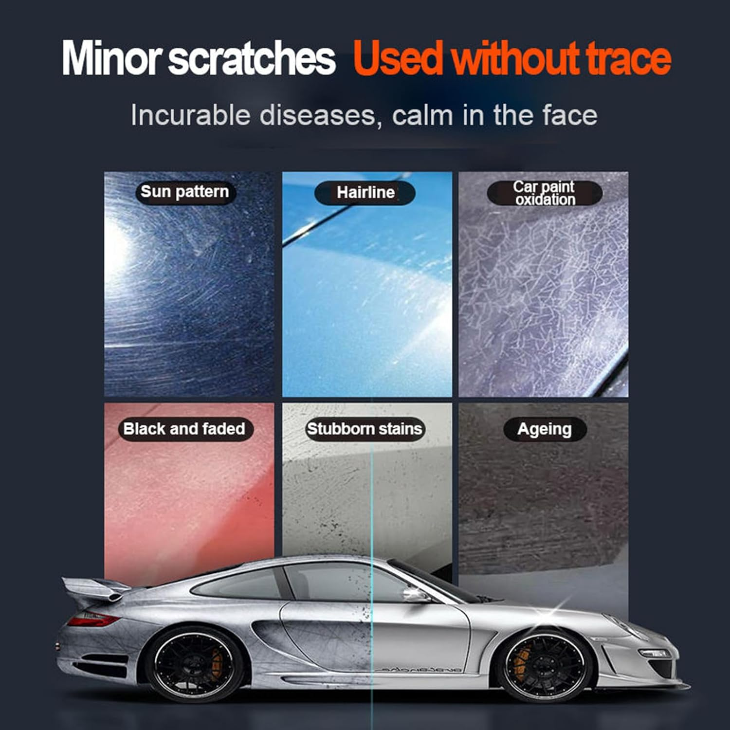 Car Scratch Repair | 100Ml Car Scratch Repair Agent | Automotive Care Kit with Sponge, Polishing Wax, Auto Accessories Restorer for Travel Garage image number 5