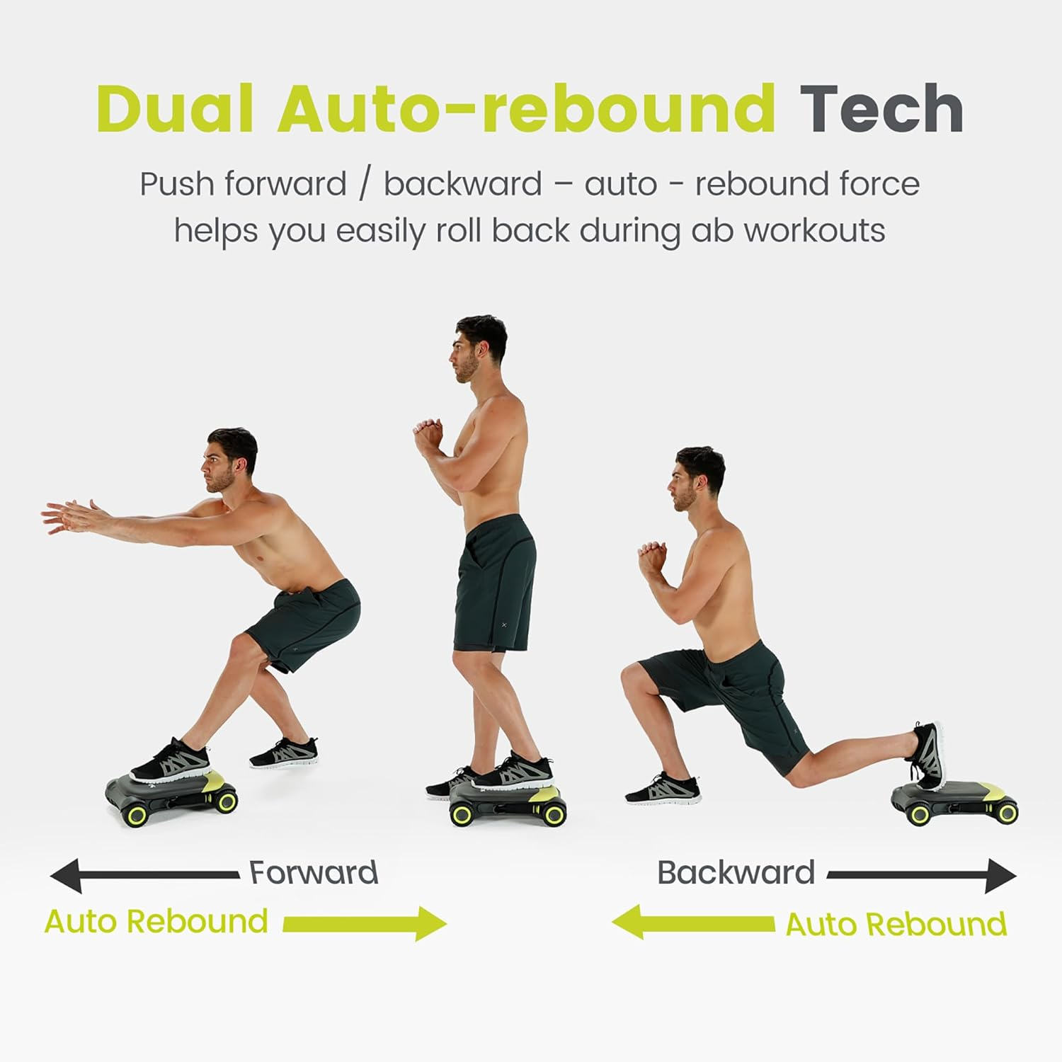 Wonder Core Slide Fit : Ab Roller- Exercise Machine- Core Training at Home Workout - Fitness Games - Ab Wheel Roller for Home Gym- Personal Training App- Home Skateboard Workout image number 6