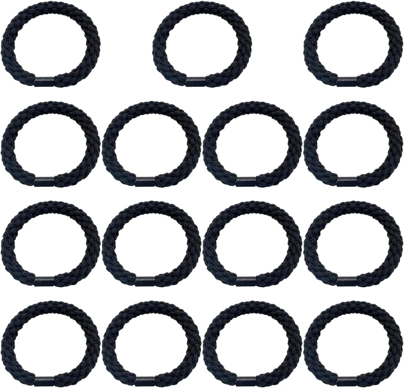 15 Black Hair Ropes, Elastic Female Hair Bands, Sports Running Hair Bands, Headwear for Daily Shopping image number 5