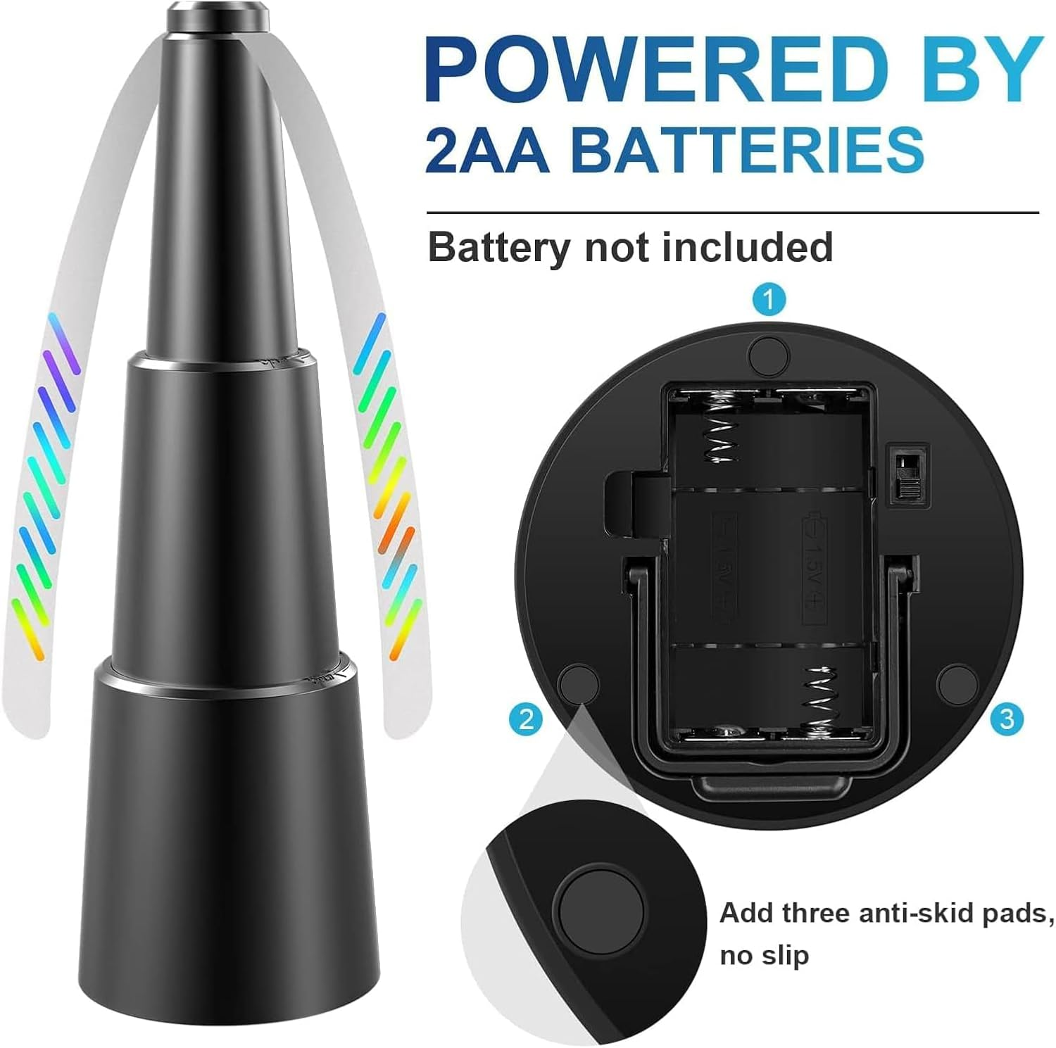 Fly Repellent Fan,Holographic Blade Dining Table Mosquito Repellent Fan,Outdoor Indoor Mosquito Repellent Fan,Portable Party Dining Fan,Battery Powered. image number 1