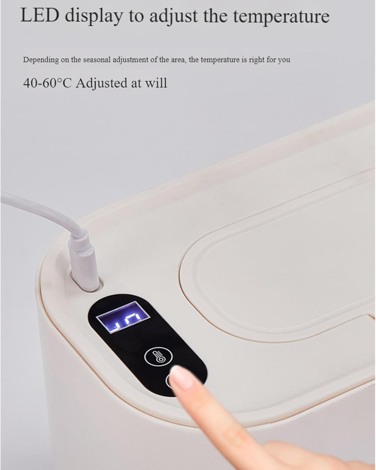 Baby Wipe Warmer - Diaper Wipe Warmer | Portable Wipe Warmer | Portable Large Capacity Wipes Dispenser USB Wipe Warmer, USB Wipe Warmer, Adjustable Wipe Heater Diaper Wipe Warmer for Car image number 1