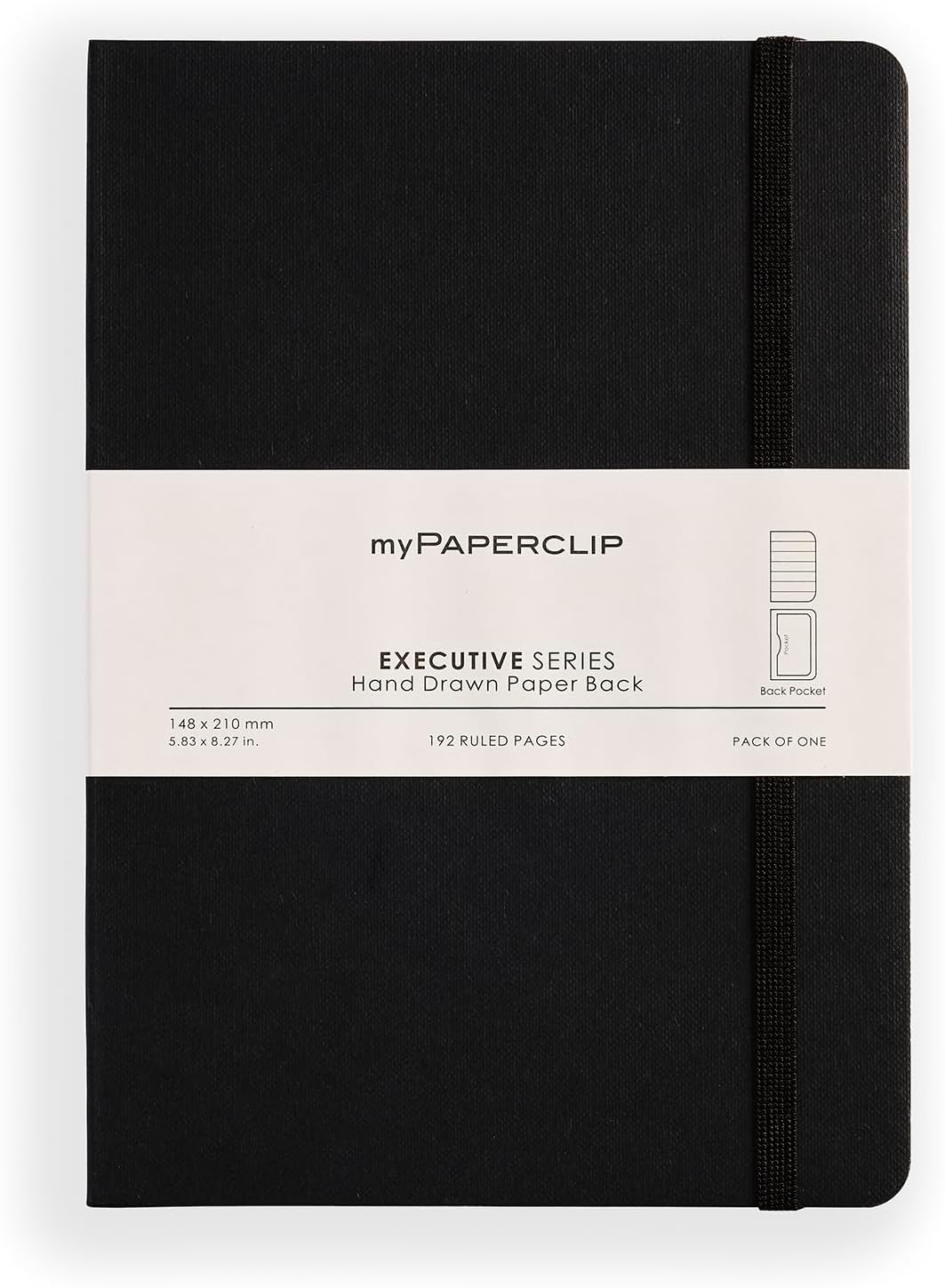 Mypaperclip Executive Series A5 Checks/Square Grid Notebook | 192 Pages, 80 GSM, Soft Cover, A5 (5.83 X 8.27 In) | Flat Lay | Bookmark, Elastic Closure & Back Pocket | Red