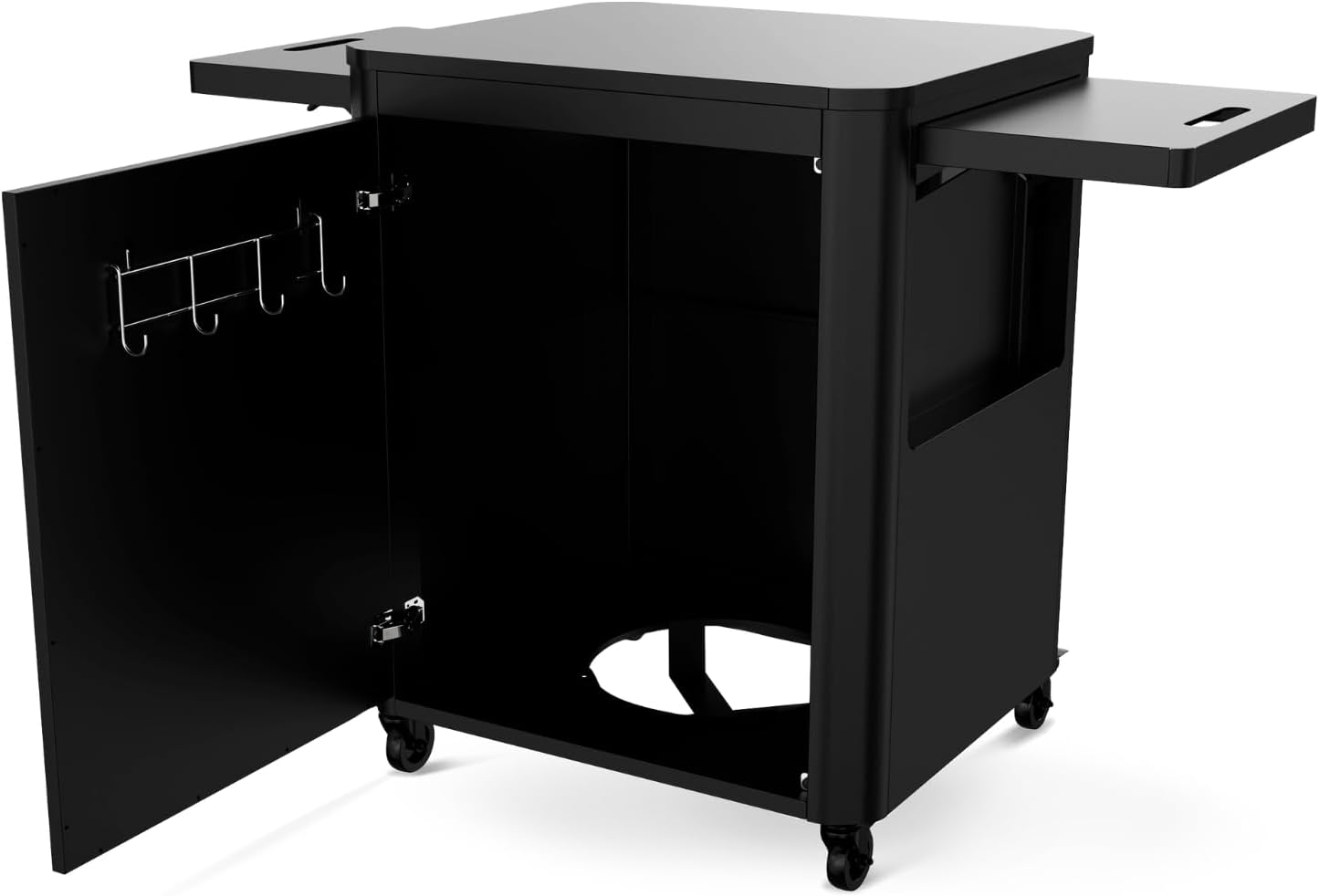 COZZE Kitchen Cart &ndash; Rolling Kitchen Island with Storage, Foldable Side Tables, Gas Bottle Holder &ndash; Rolling Storage Cart & Kitchen Island on Wheels image number 4