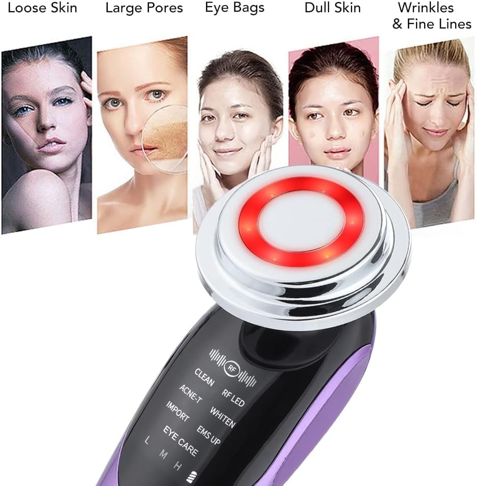 7 in 1 Face Lift Devices EMS RF Microcurrent Skin Rejuvenation Facial Massager Light Therapy anti Aging Wrinkle Beauty Apparatus image number 3