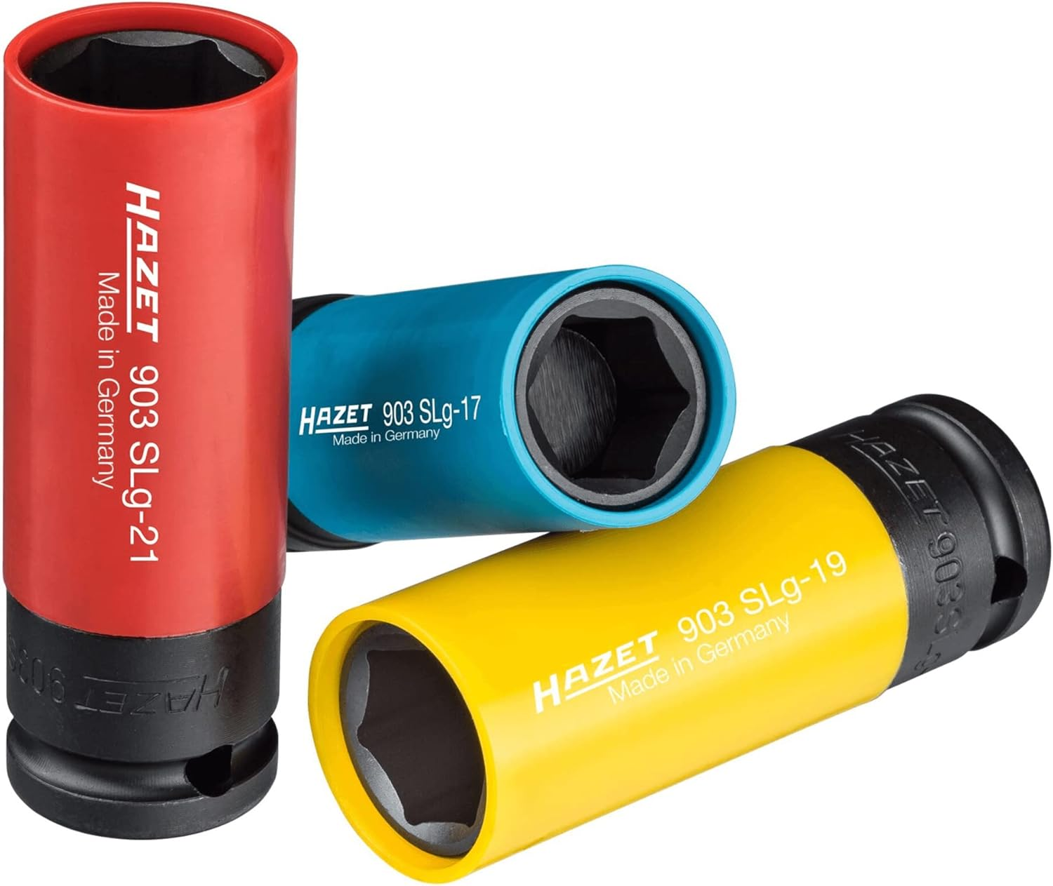 Hazet 903SPC/3 Hexagon Impact Socket with Rotating Plastic Sleeve Set (3-Pieces) image number 1