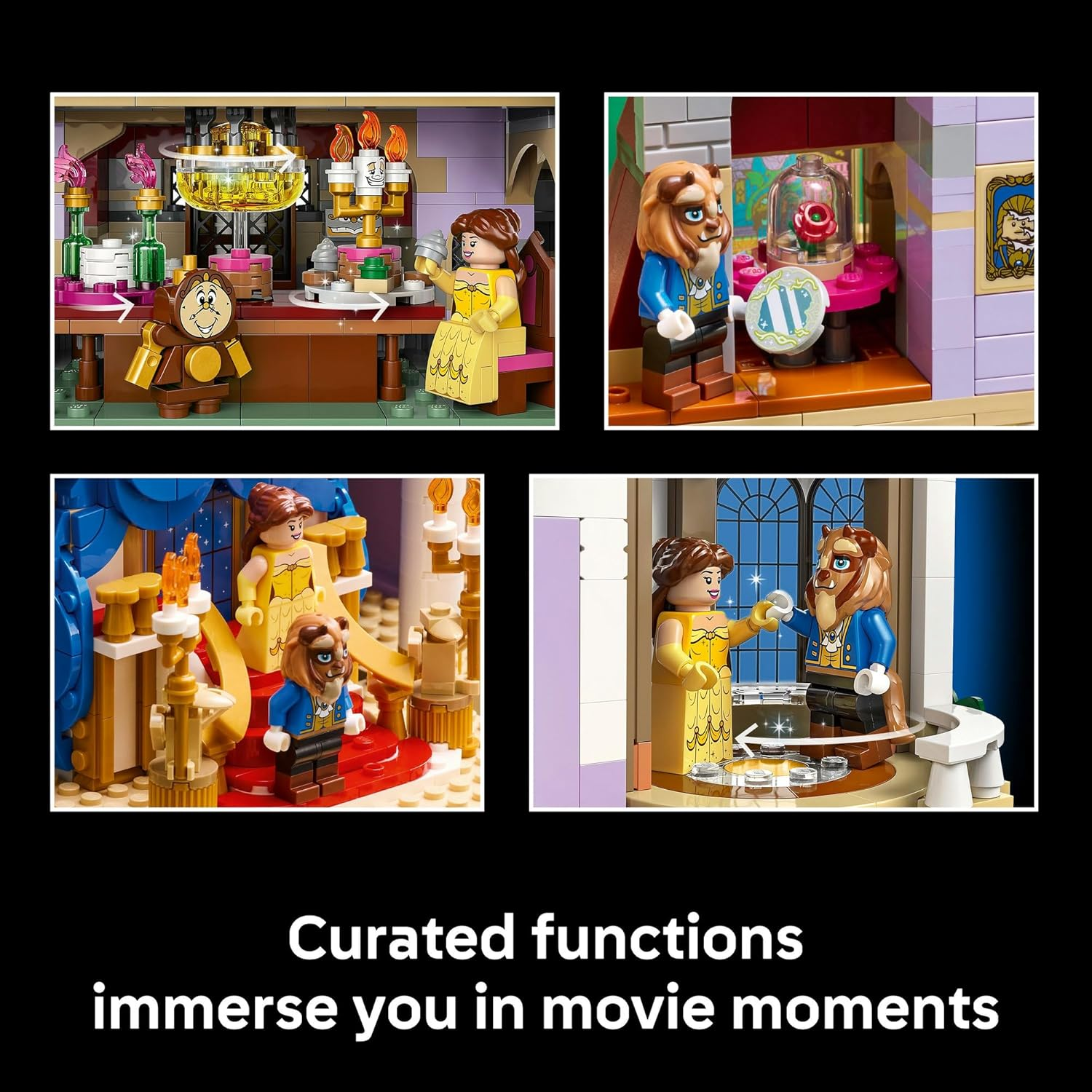 LEGO&reg; ǀ Disney Princess Beauty and the Beast Castle (2916 Pcs) Buildable Display Set with 10 Characters Incl. Belle, Gaston Minifigures - Fairy Tale, Collectible for Girls & Adults 43263 image number 3