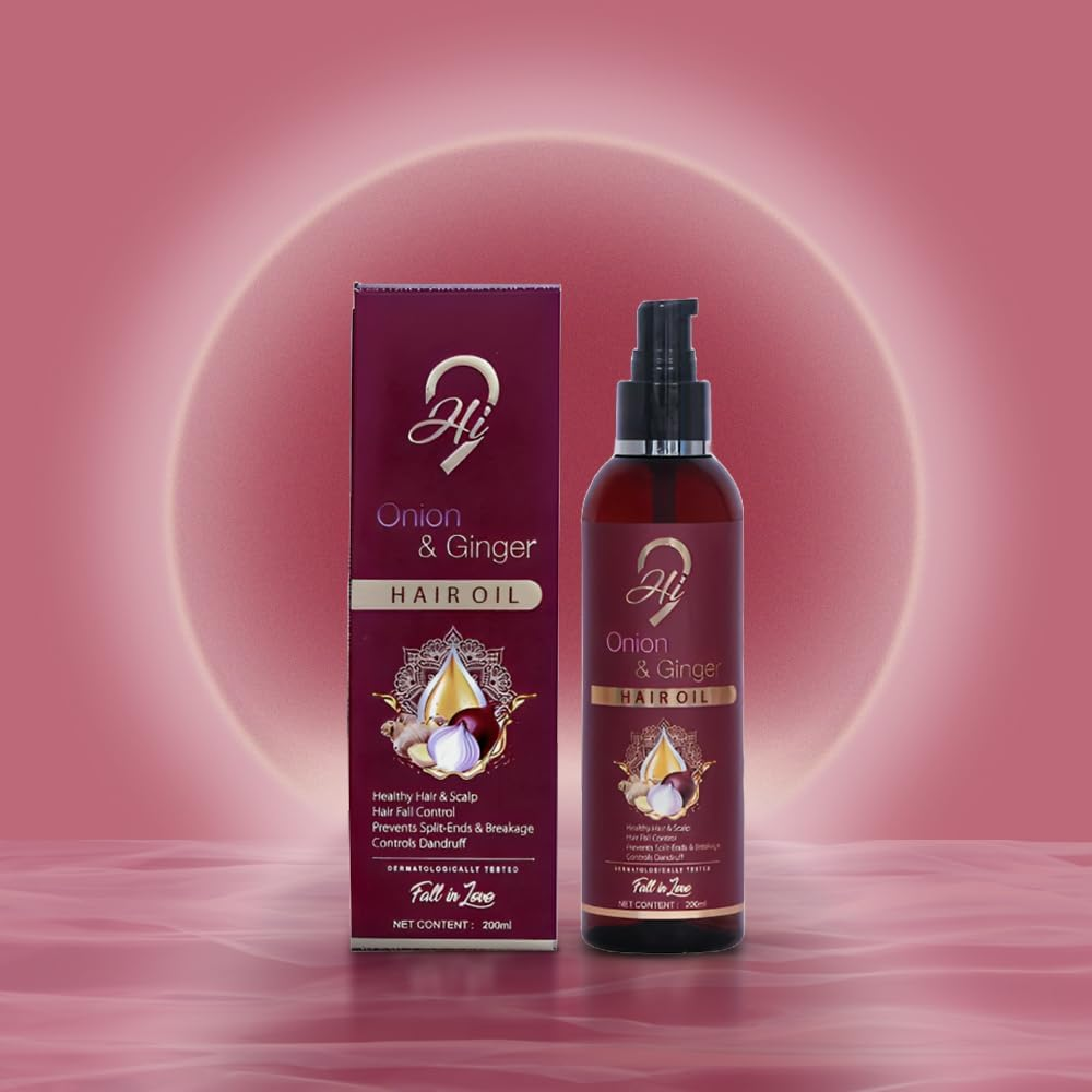 Hi9 Onion & Ginger Hair Oil, Hair Fall Control Healthy Hair image number 5