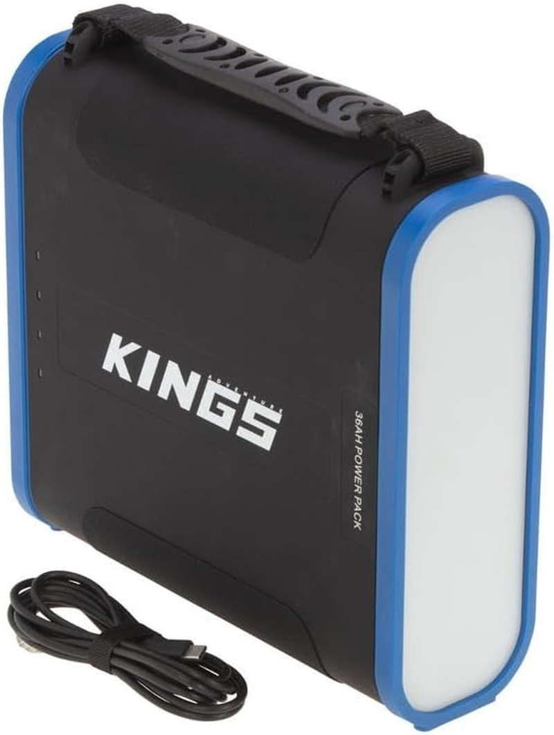 Kings 36Ah Lithium Portable Power Pack 100W USB C Lifepo4+ Clear Top Canvas Bag image number 2