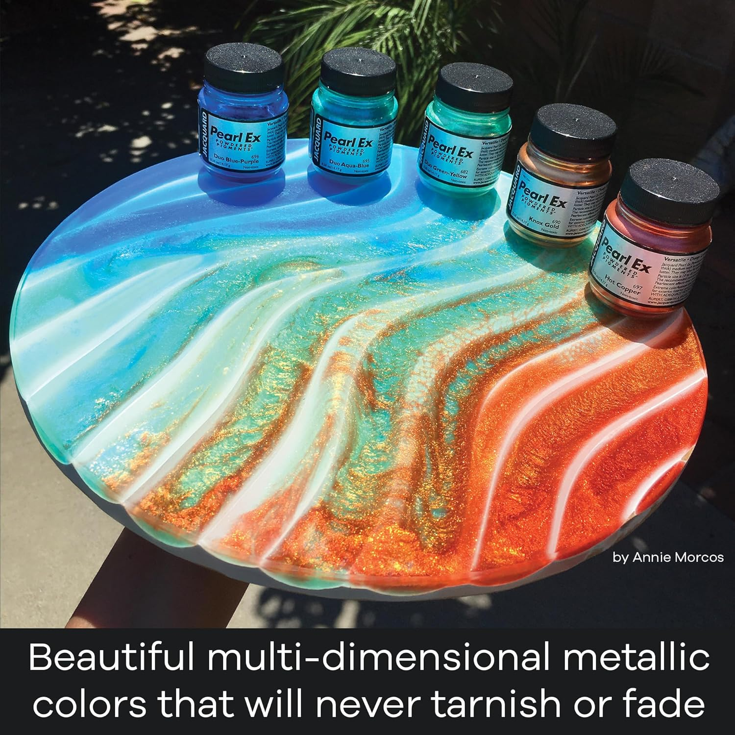 Jacquard JAC-JPX1650 Pearl-Ex 21Gm Micro Pearl Powdered Pigments, 0.75 Oz image number 4