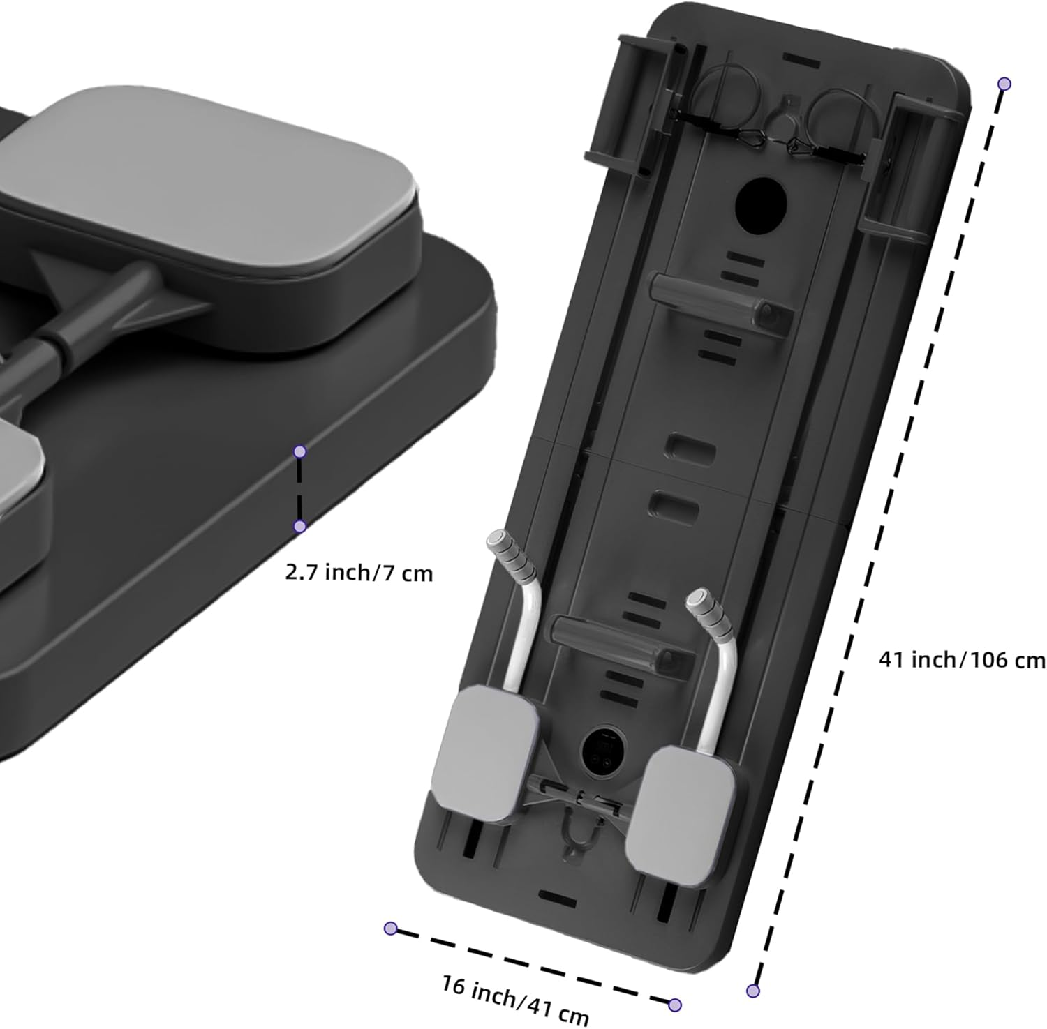 Pilates Board Reformer Set - Foldable Reformer Machine, 4 in 1 Multifunctional Core Exercise Equipment with Built-In Timing Device, Portable Full-Body Toning Workout for Home and Studio Use (Black) image number 2
