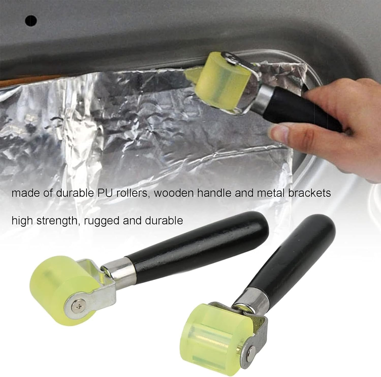 Car Sound Deadener Application Rolling Wheel Roller,2Pcs Car Sound Deadener Roller Car Sound Deadening Roller Tool,Car Vehicle Sound Deadener Application Rolling Wheel Roller,Car Sound Deadener Roller image number 5