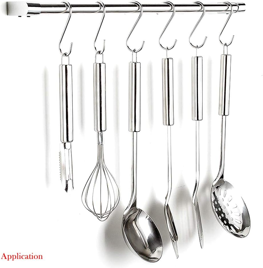 Flat S Hooks Stainless Steel S Shaped Hanging Hooks for Kitchen, Bathroom, Bedroom and Office 15 Pack/Large(3.5") image number 5