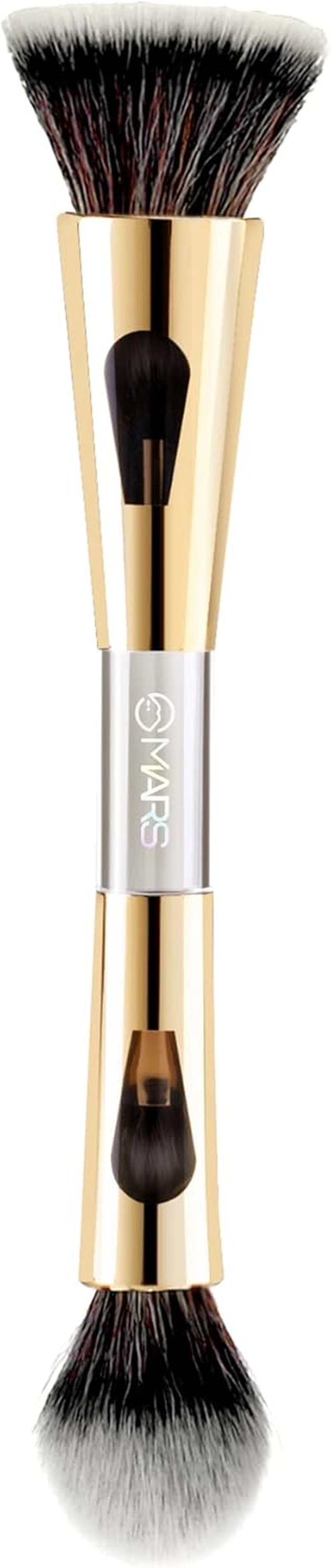 MARS 4 in 1 Travel Brush with Foundation Brush, Powder Brush, Eyeshadow Blending Brush & Flat Brush | Soft Bristles Makeup Brushes Set for Women image number 5