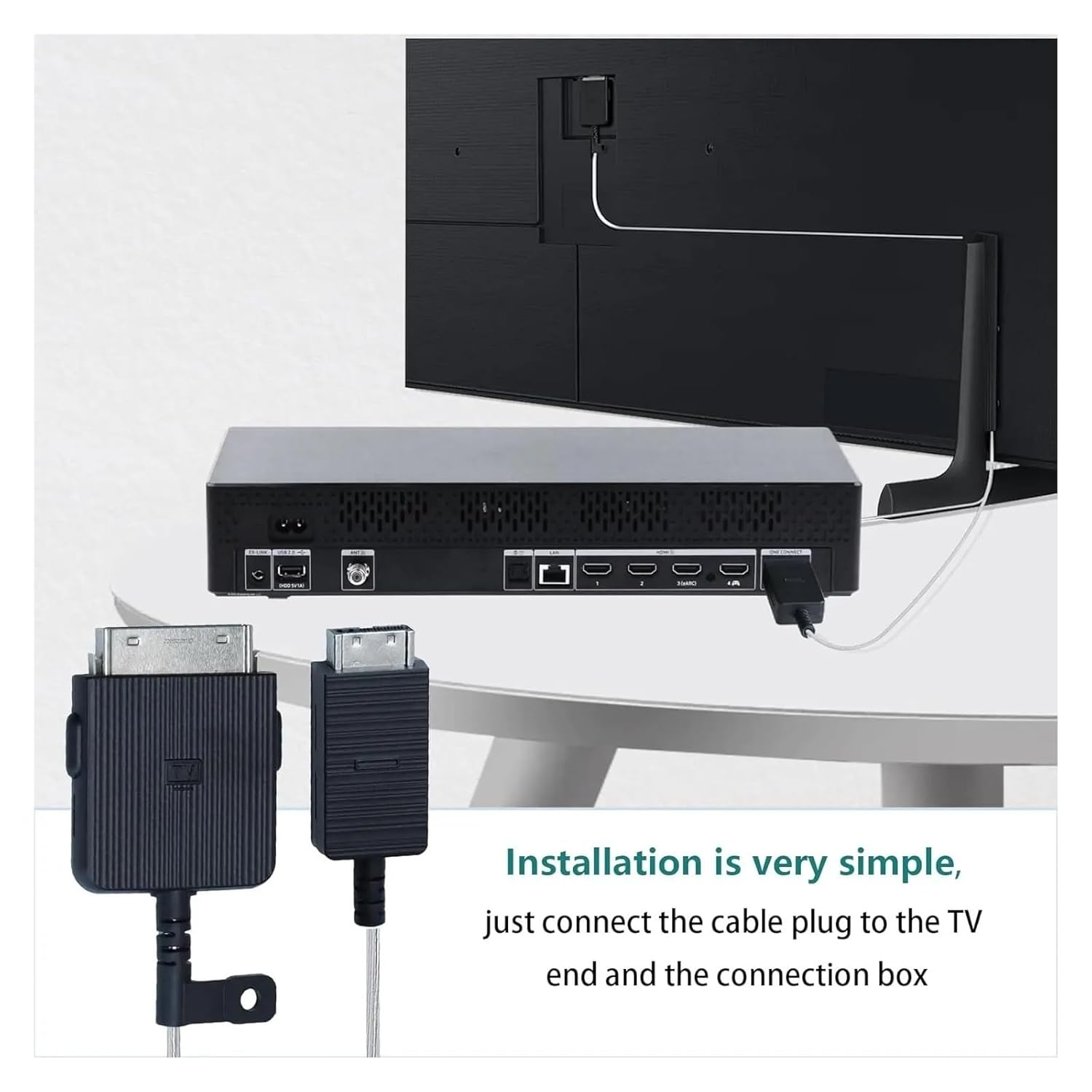 BN39-02470A 16Ft One Connect Cable Accessories，Compatible for Samsung QLED 4K the Frame TV LS03RAF LS03TAF LS03BAF QN43-85LS03BAF image number 2