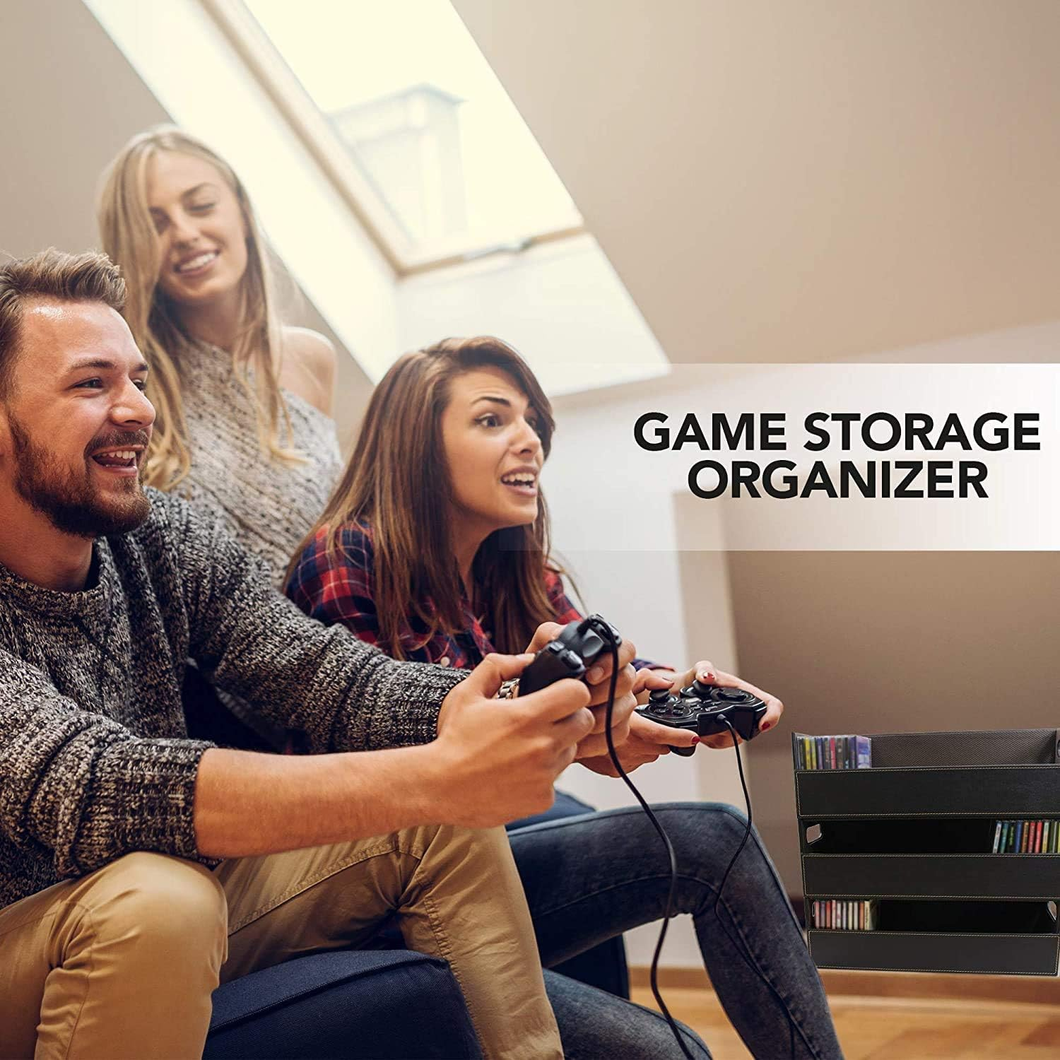 Stock Your Home Stacking CD Tray and Media Storage Box for CD Shelf Storage and Organization Holds 40 Cds - Chocolate image number 2