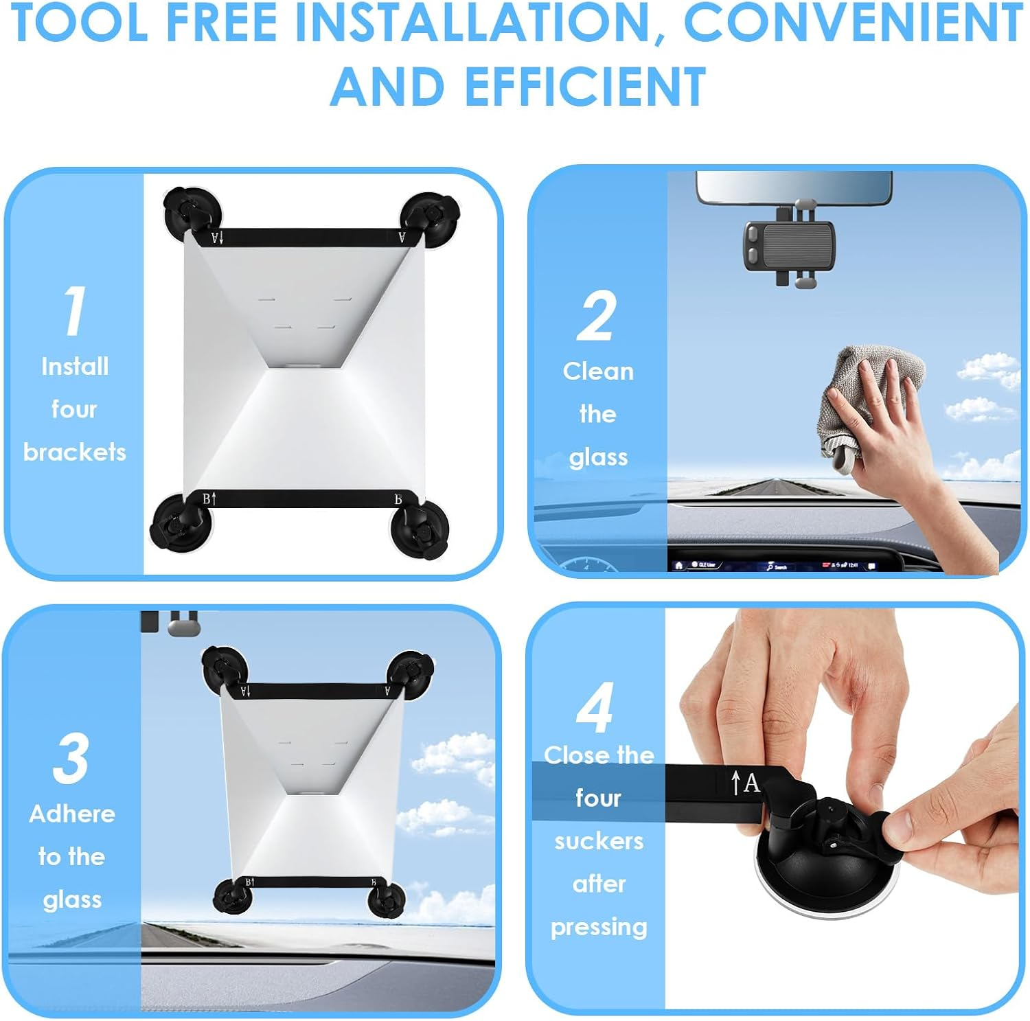 Starlink Mini Sunroof Suction Cup Mount Star Link Secure Mounting Kit for Car Windows and Sunroofs Car Roof Rack Suction Cup Bracket for RV, Boat, Truck (Set of 1) - Set Of 1 image number 6