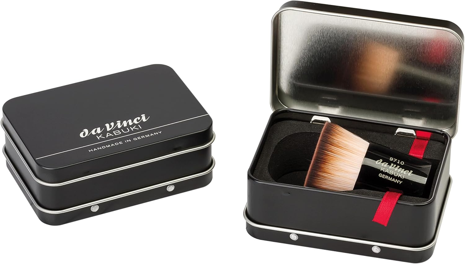 Da Vinci KABUKI Powder Brush - Foundation Brush with Travel Box 2-In-1, Vegan, Synthetic Fibre, Handmade in Germany, Pack of 1 image number 5