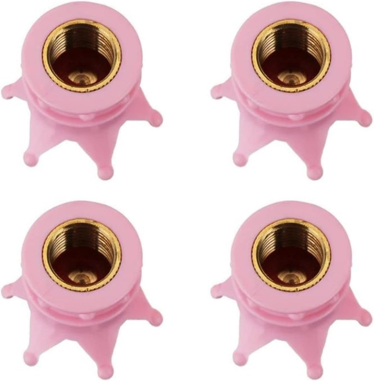 4Pcs Pink Crown Shape Car Auto Universal Wheel Tire Tyre Valve Stem Caps Dust Covers Motorcycle Bike Airtight Stems Compatible with BMW VW (Color : Navy Blue) image number 1