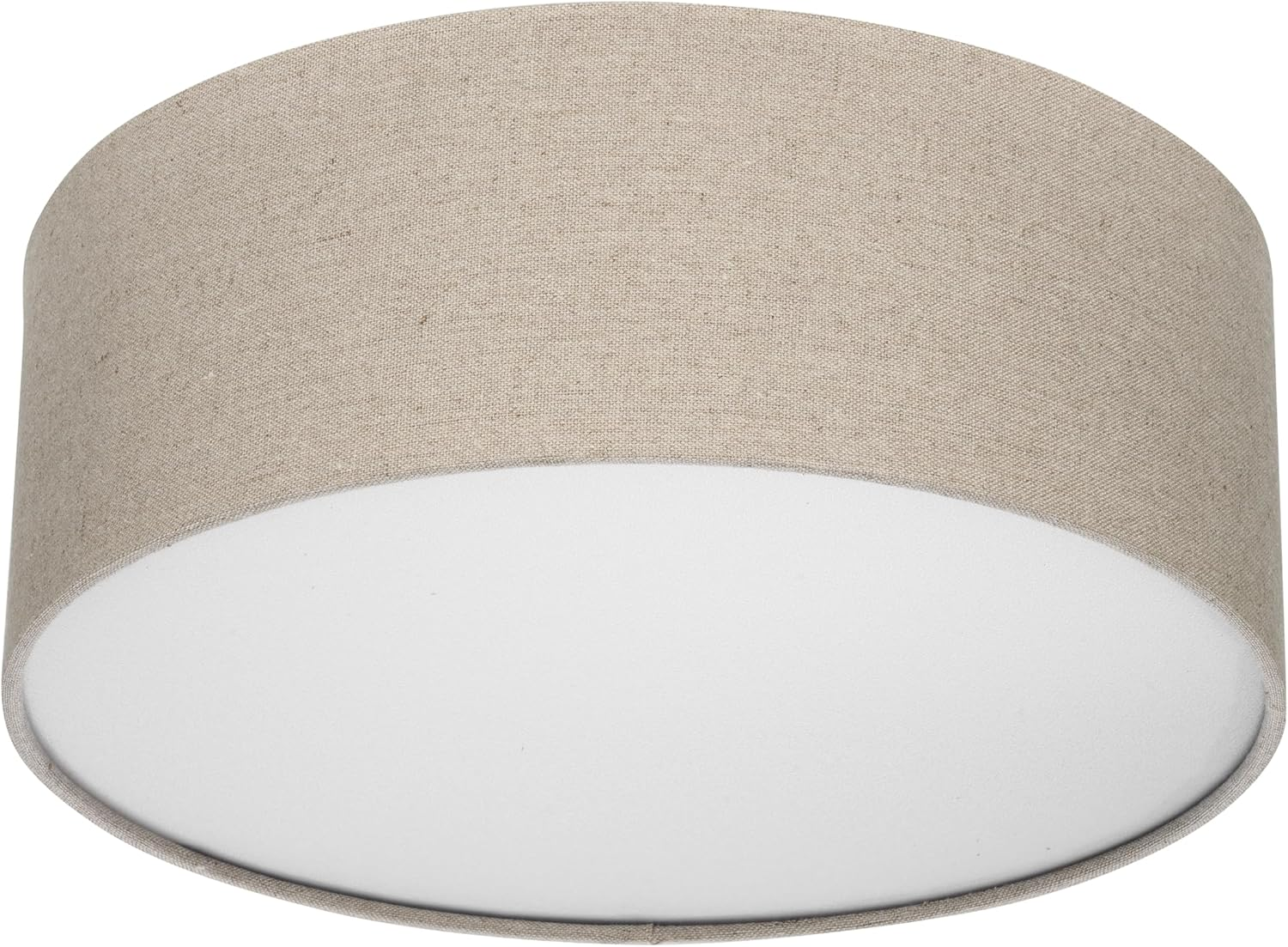 REV LED Ceiling Light, Ceiling Light for Bedroom, Living Room and Kitchen, round 30 Cm with Fabric Shade in Vintage Look, Taupe image number 5