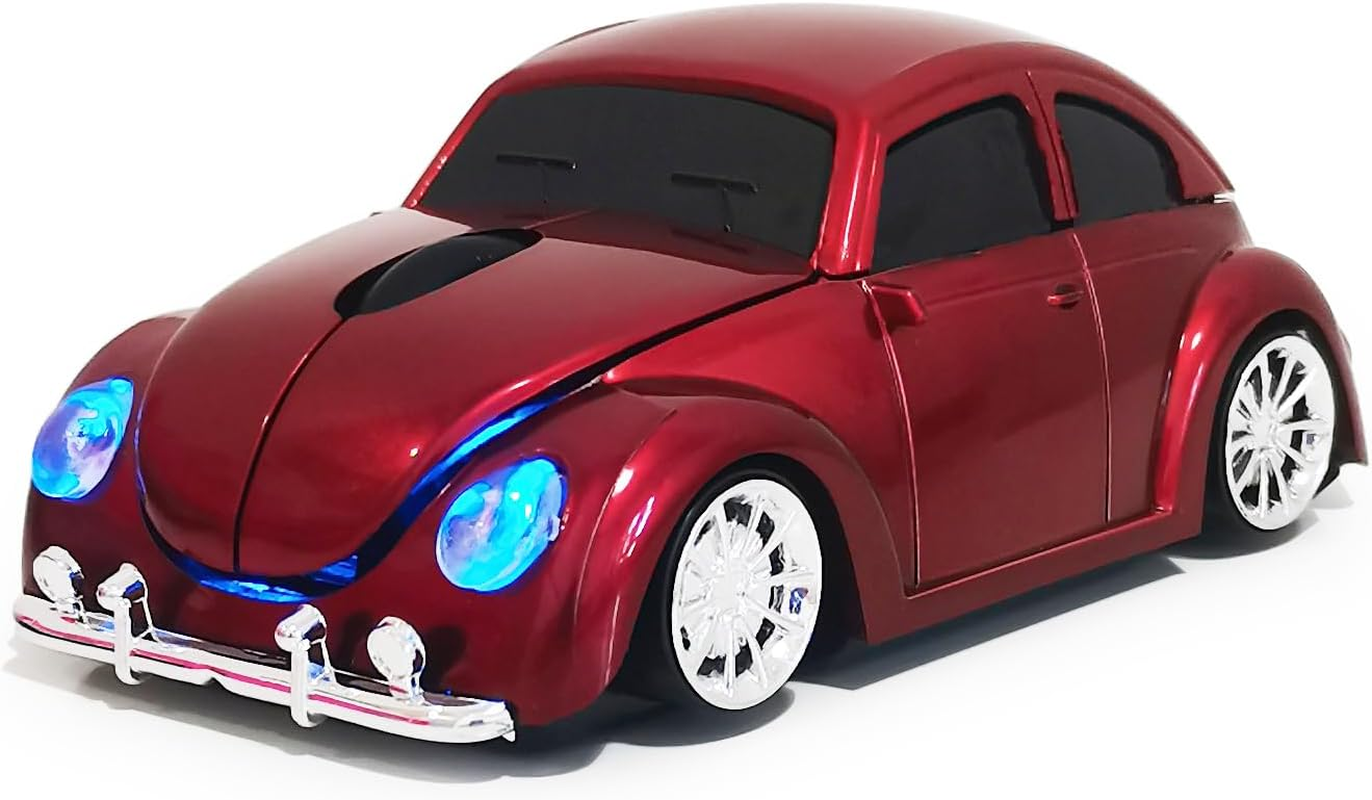 SDGSQHA Car Mouse for Computer, Cool and Cute Car-Shaped Mouse, Wireless 2.4Ghz Optical Mice for Laptop PC Mac (Black)