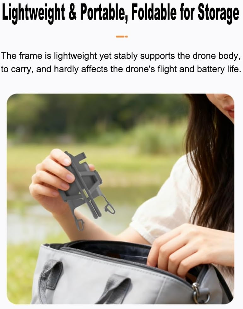 Cochanvie Foldable Landing Gear for DJI Mini 5 Pro, Height Increase Tripod Extend Leg Protection Bracket for DJI Mini 5 Pro Drone Protector Accessories image number 2