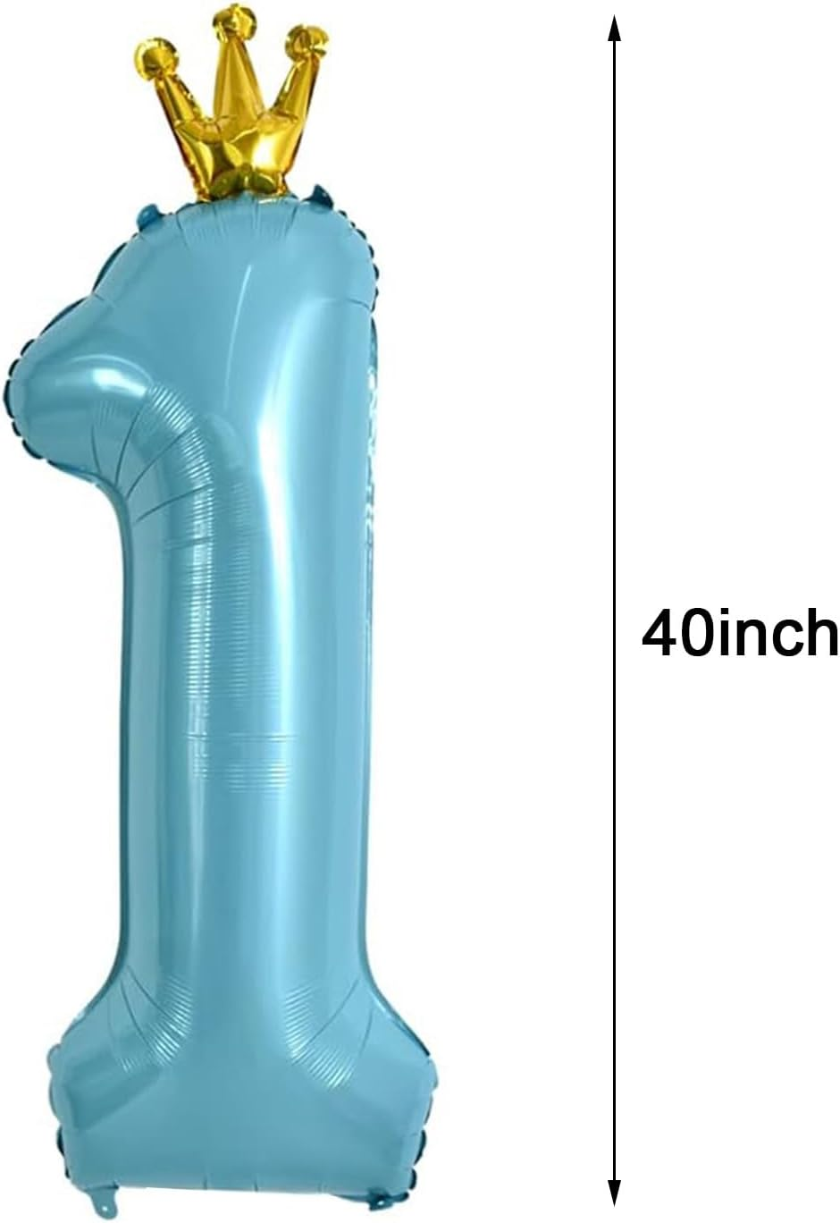 40 Inch Blue Large Numbers Balloon 1-5 Birthday Party Decorations, Foil Mylar Big Number Balloon Digital 1 for Birthday Party Wedding Bridal Photo Shoot image number 2