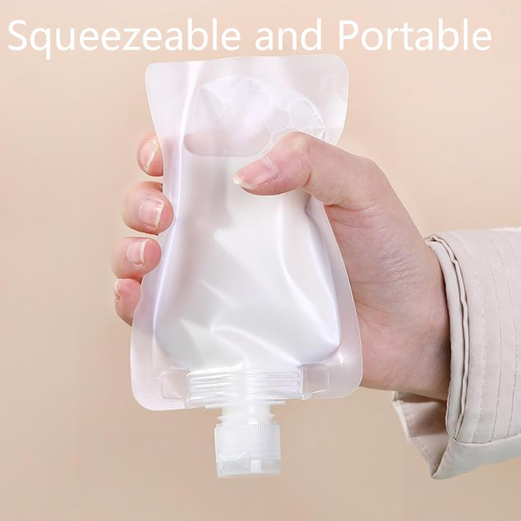 Clear Portable Squeezable Leakproof Refillable Travel Cosmetic Lotion Bags & Small Water Bottle Jars for Toiletries(10Pcs, 50Ml) image number 5