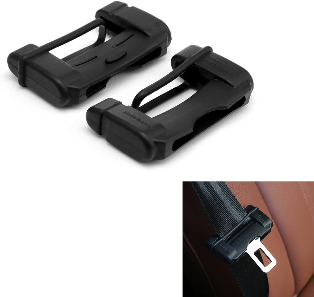 Car Safety Belt Buckle Covers, 2PCS Universal Seat Belt Clips Cover, Anti-Scratch Silicon Seat Belt Buckle Protector, Car Interior Accessories image number 5