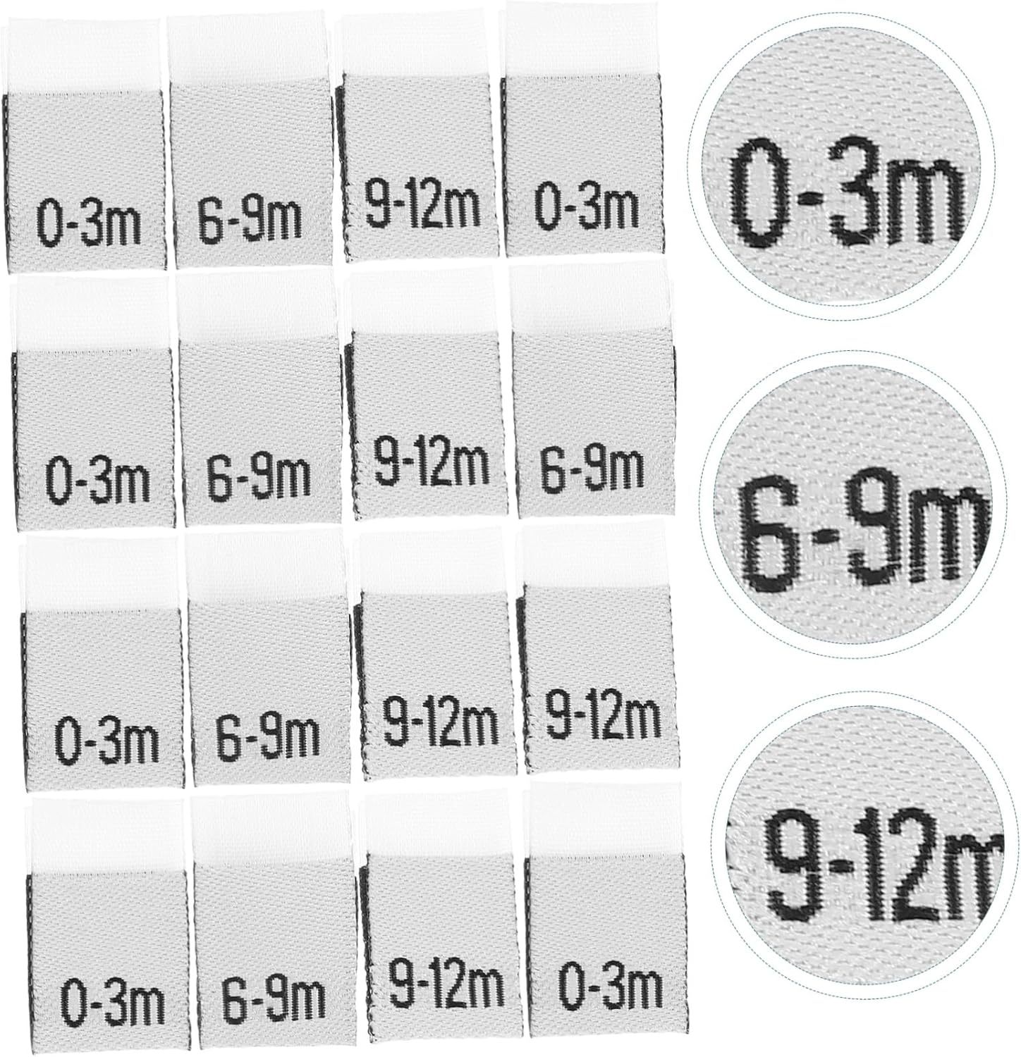 OSALADI 300Pcs Boy Girl Sewing Clothing Labels Monthly Labels for Boys Organization image number 3
