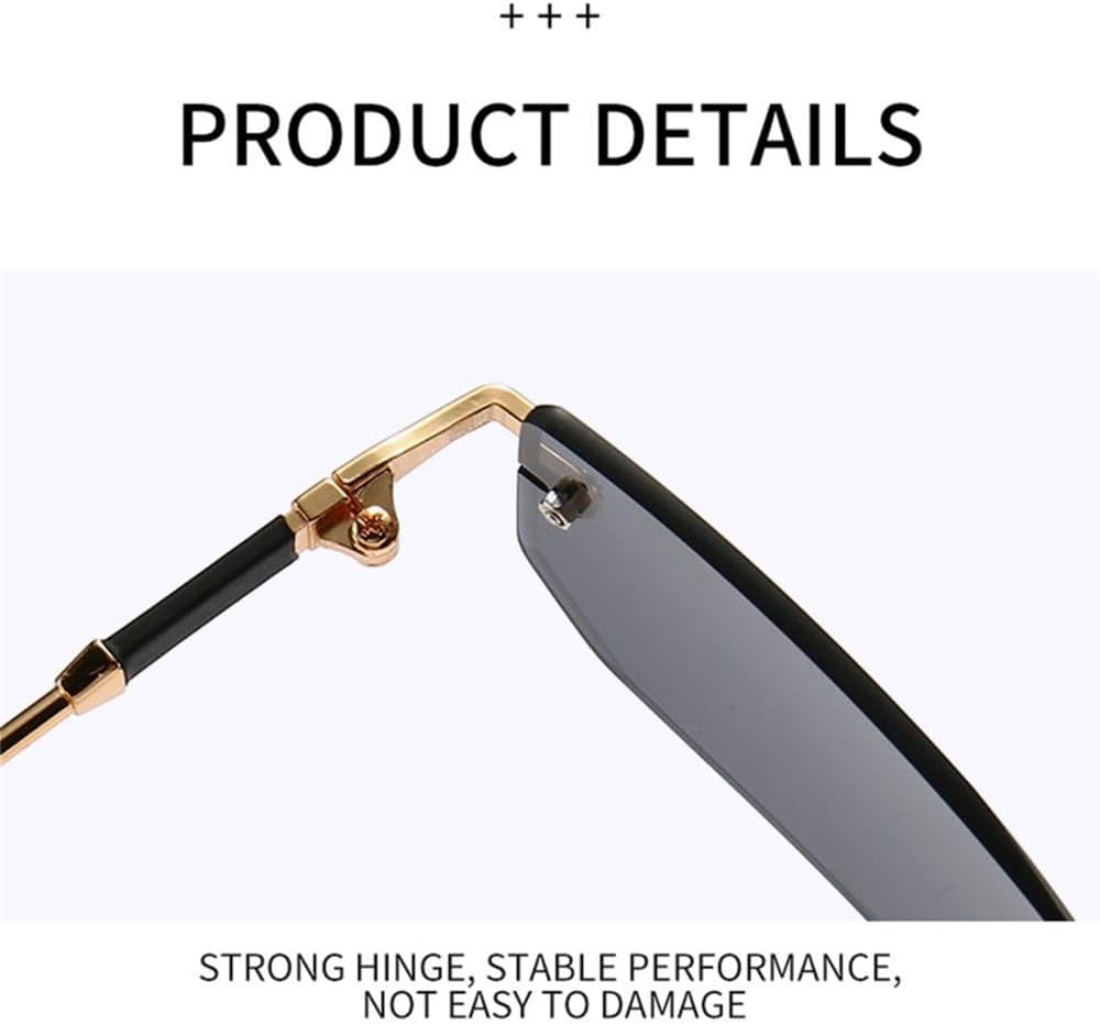 Rimless Sunglasses for Women Men Frameless Sun Glasses Shades UV400 Eyewear